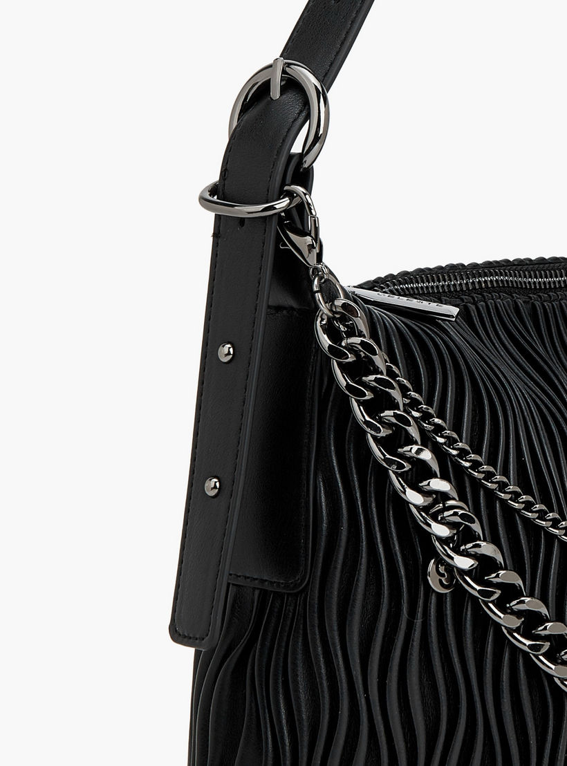 Celeste Textured Shoulder Bag with Adjustable Strap-women-bagsandwallets-handbags-image-3