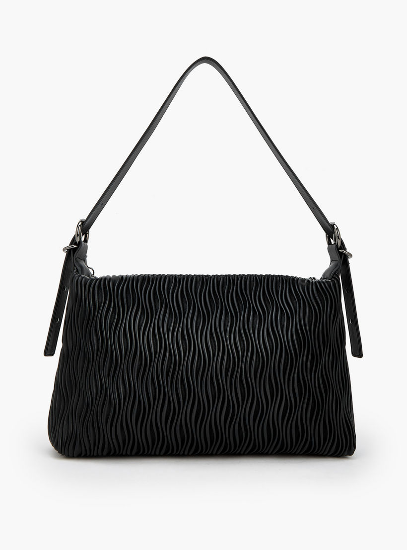 Celeste Textured Shoulder Bag with Adjustable Strap-women-bagsandwallets-handbags-image-4