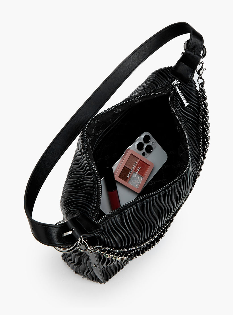 Celeste Textured Shoulder Bag with Adjustable Strap-women-bagsandwallets-handbags-image-7