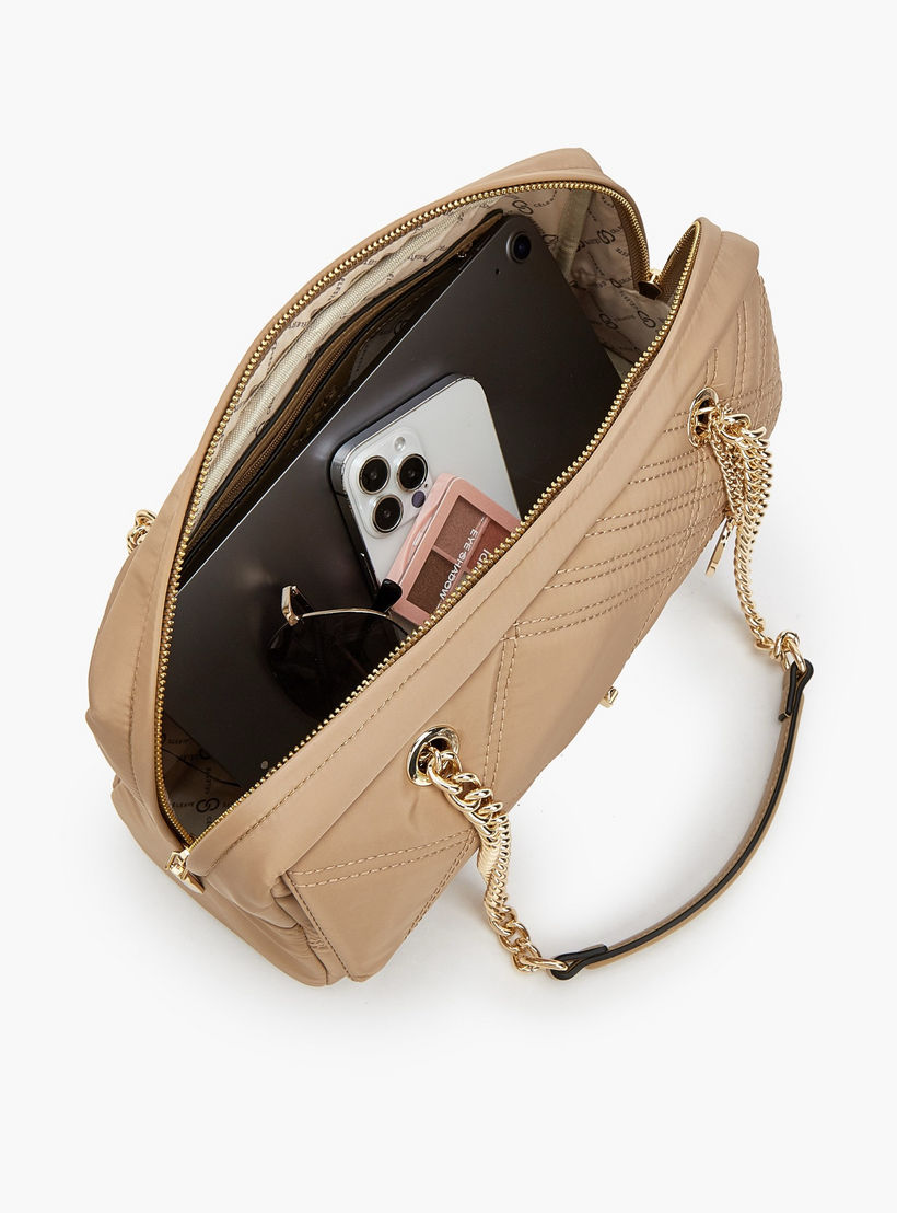 Celeste Quilted Shoulder Bag with Zip Closure-women-bagsandwallets-handbags-image-7
