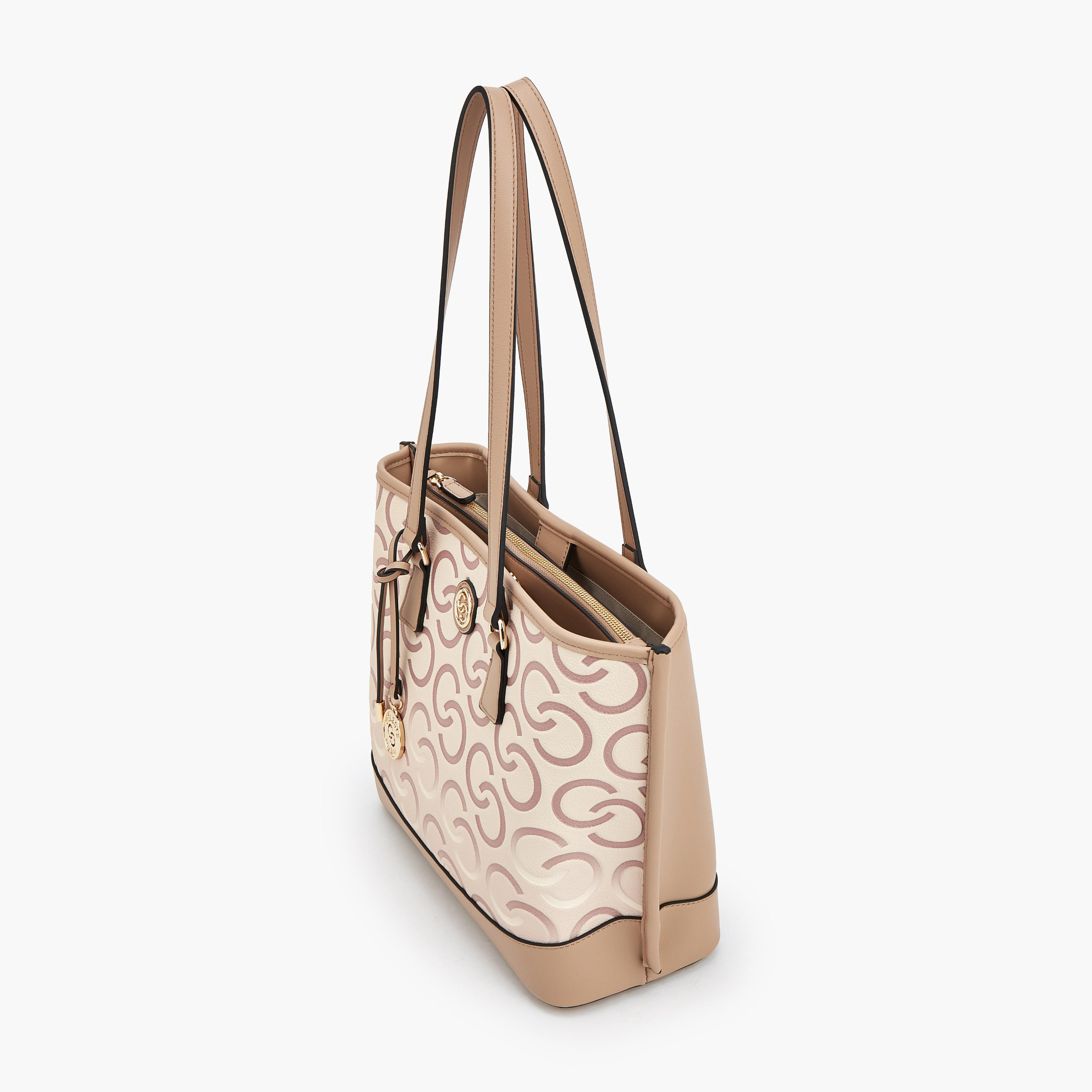 شنطة توتي بطبعات مونوجرام ومقبض مزدوج من سيليست-women-bagsandwallets-handbags-image-5