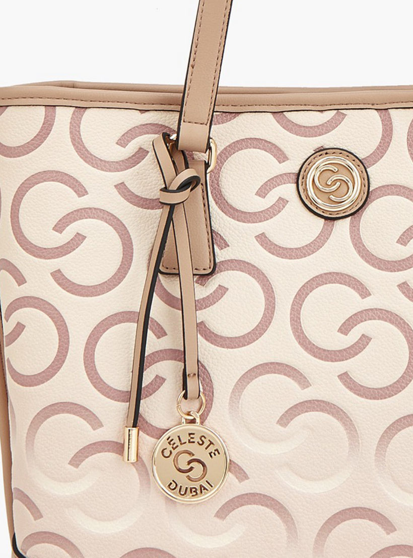 شنطة توتي بطبعات مونوجرام ومقبض مزدوج من سيليست-women-bagsandwallets-handbags-image-8
