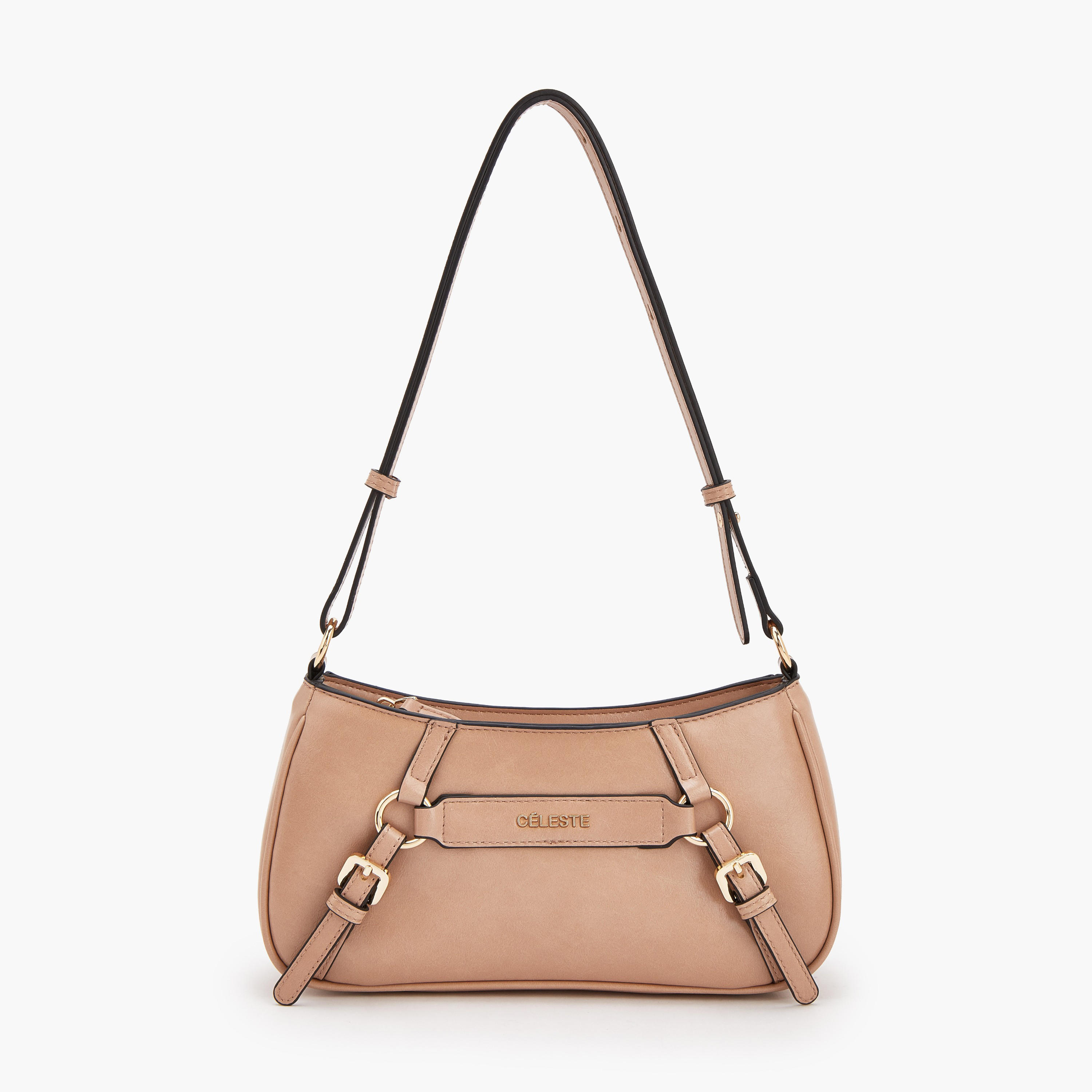 شنطة كروس بودي بحزام قابل للتعديل وتفاصيل إبزيم من سيليست-women-bagsandwallets-handbags-image-1