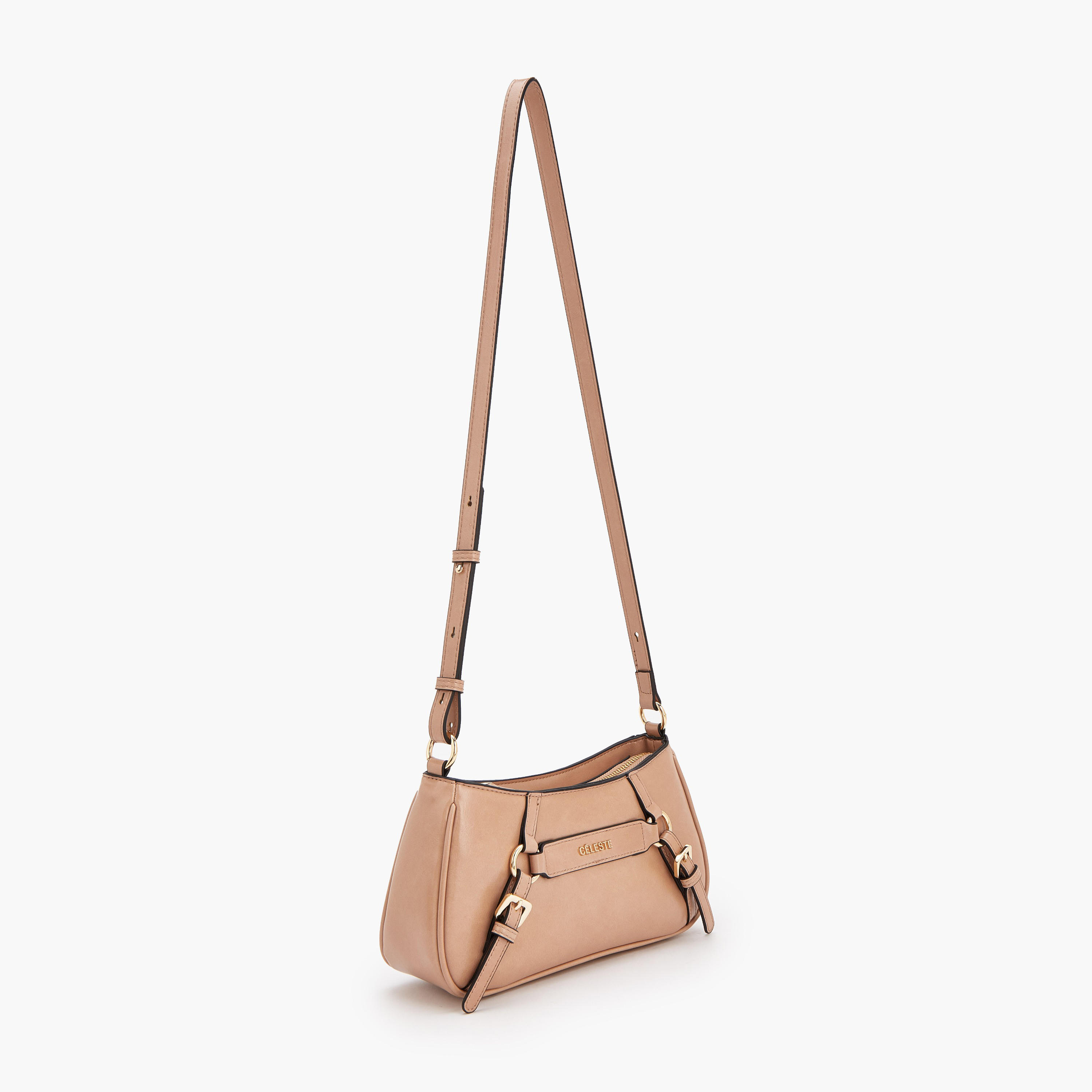 شنطة كروس بودي بحزام قابل للتعديل وتفاصيل إبزيم من سيليست-women-bagsandwallets-handbags-image-2