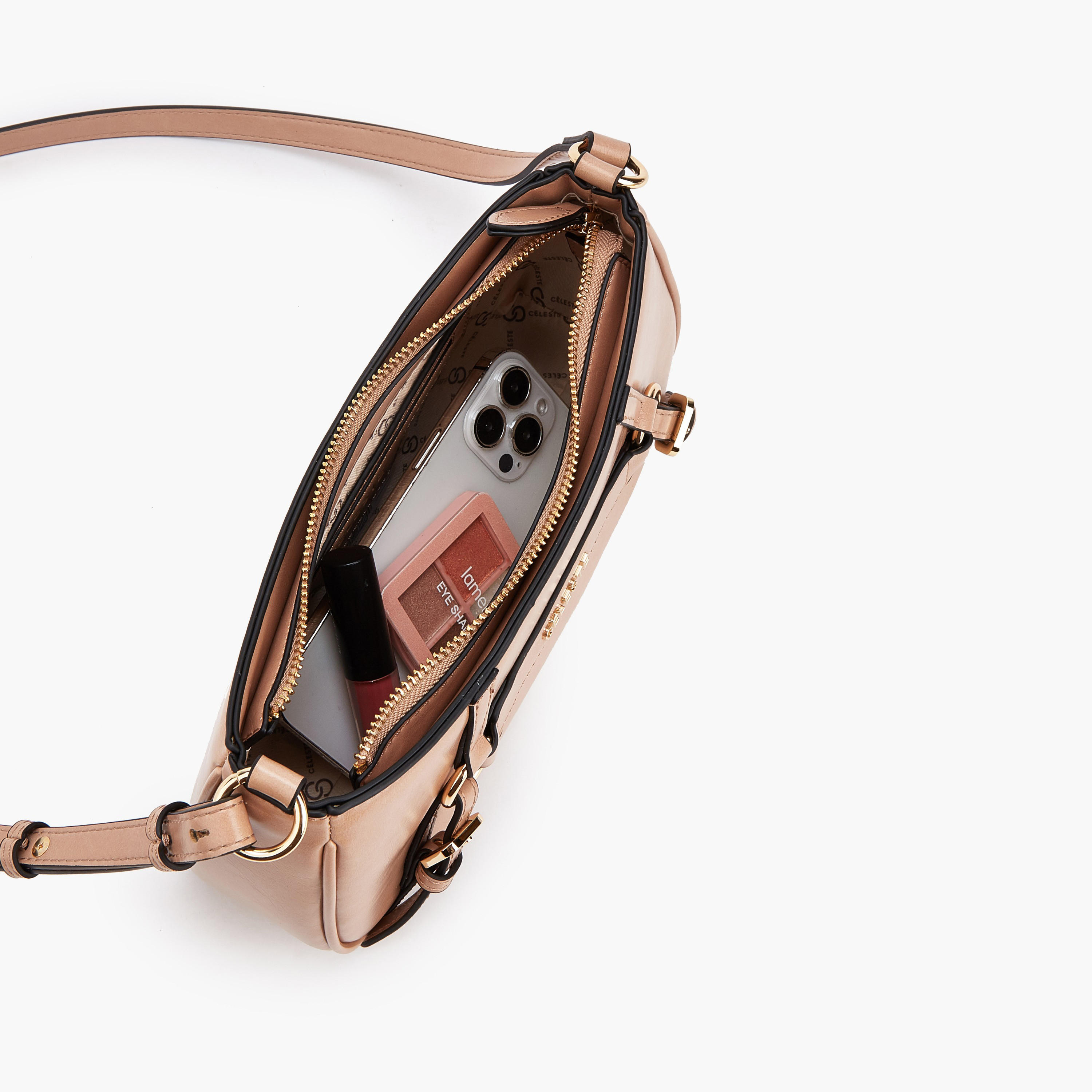 شنطة كروس بودي بحزام قابل للتعديل وتفاصيل إبزيم من سيليست-women-bagsandwallets-handbags-image-7