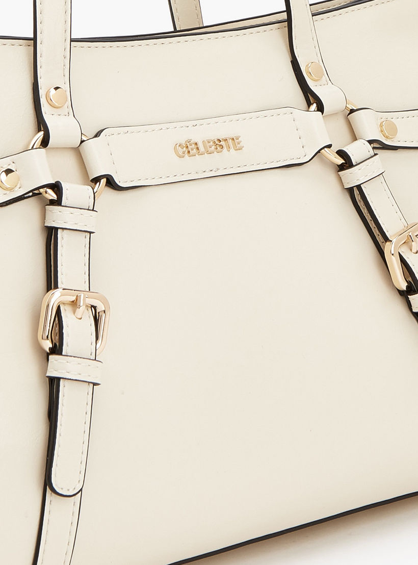 Celeste Buckle Accent Tote Bag with Double Handle-women-bagsandwallets-handbags-image-3