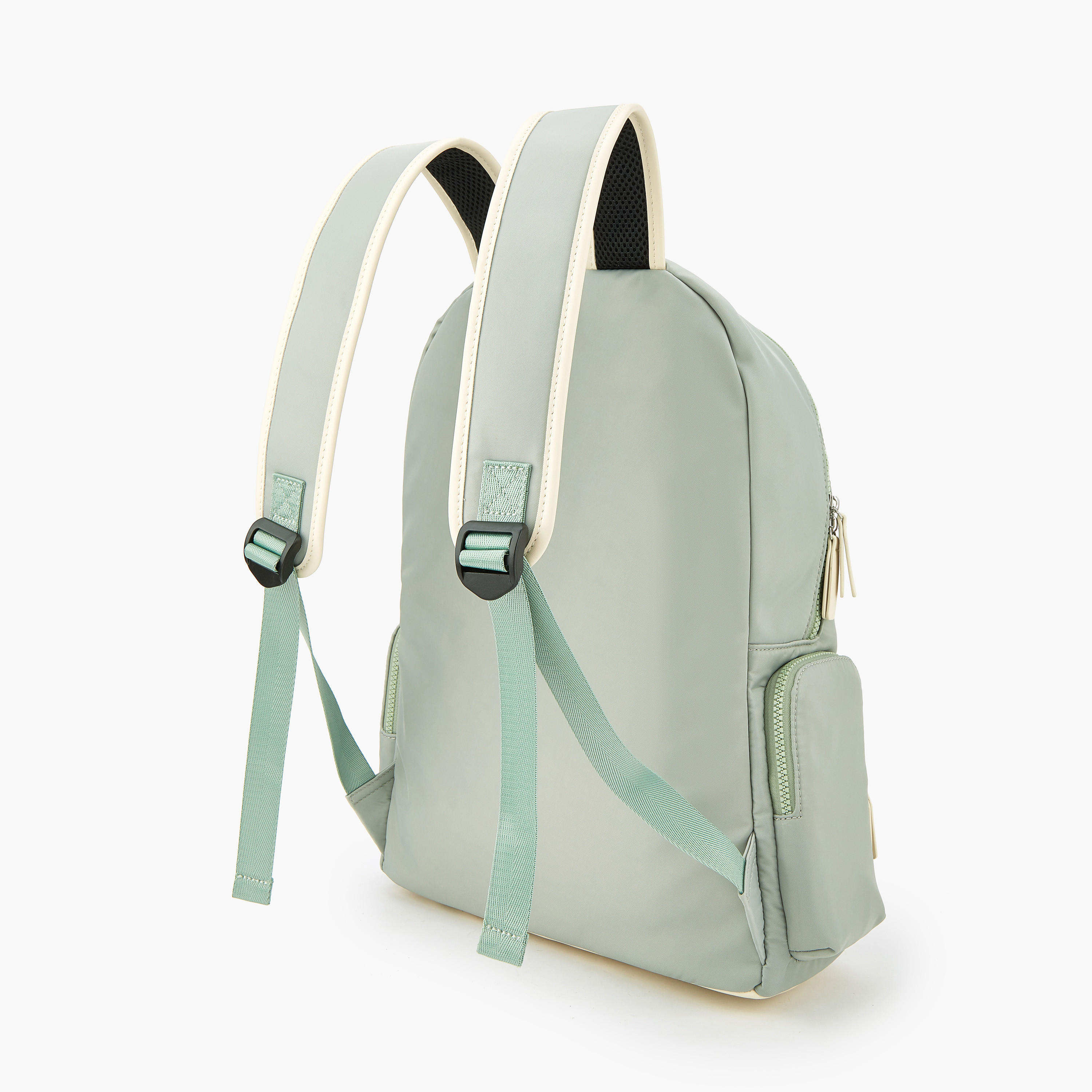 شنطة ظهر بوليستر بأحزمة قابلة للتعديل وطبعات الشعار من لي كوبر-women-bagsandwallets-backpacks-image-5