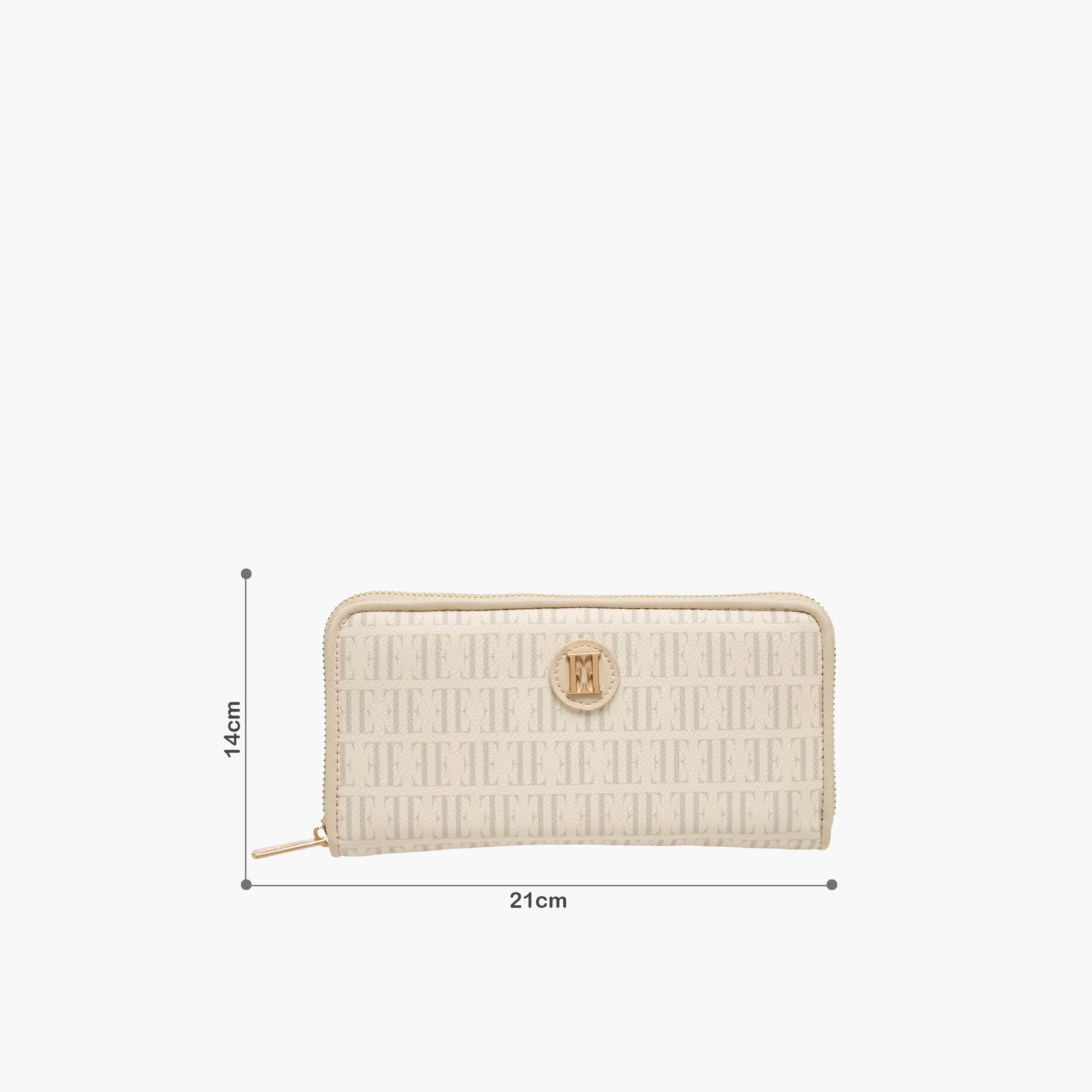 محفظة بطبعات مونوجرام وسحاب إغلاق من إيل-women-bagsandwallets-wallets-image-2
