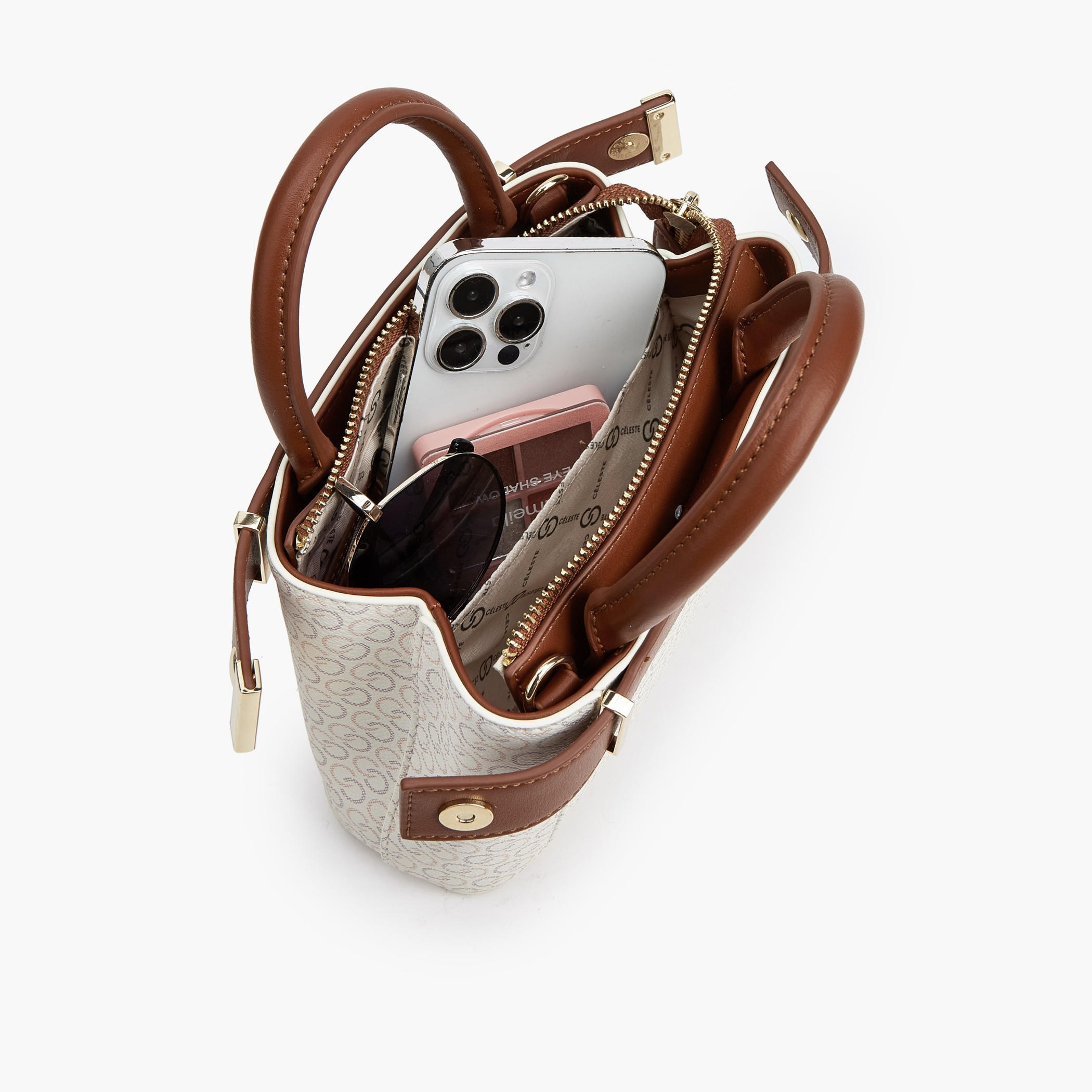 Celeste Textured Satchel Bag with Detachable Strap-women-bagsandwallets-handbags-image-8