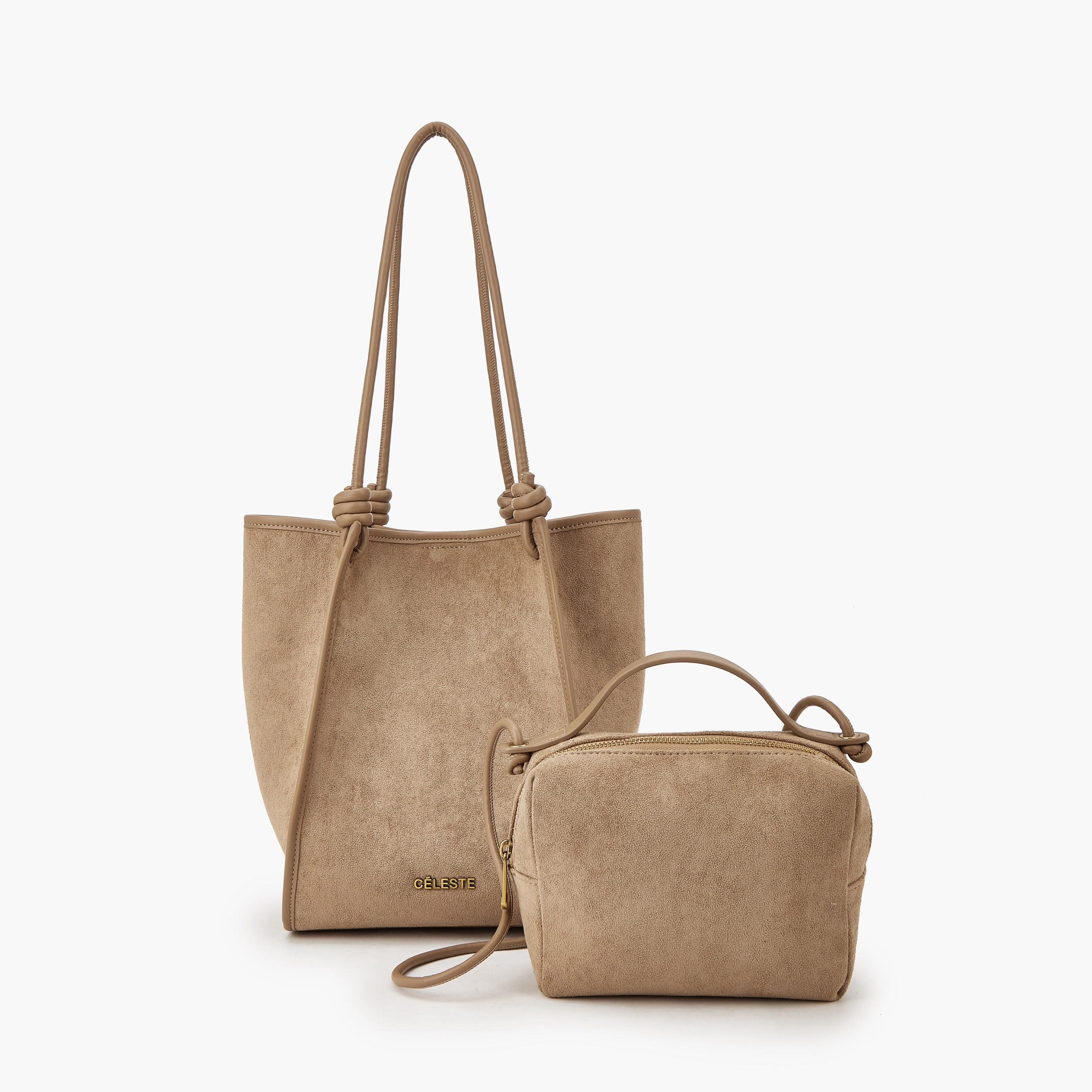 Celeste Textured Tote Bag with Crossbody Bag-women-bagsandwallets-handbags-image-1