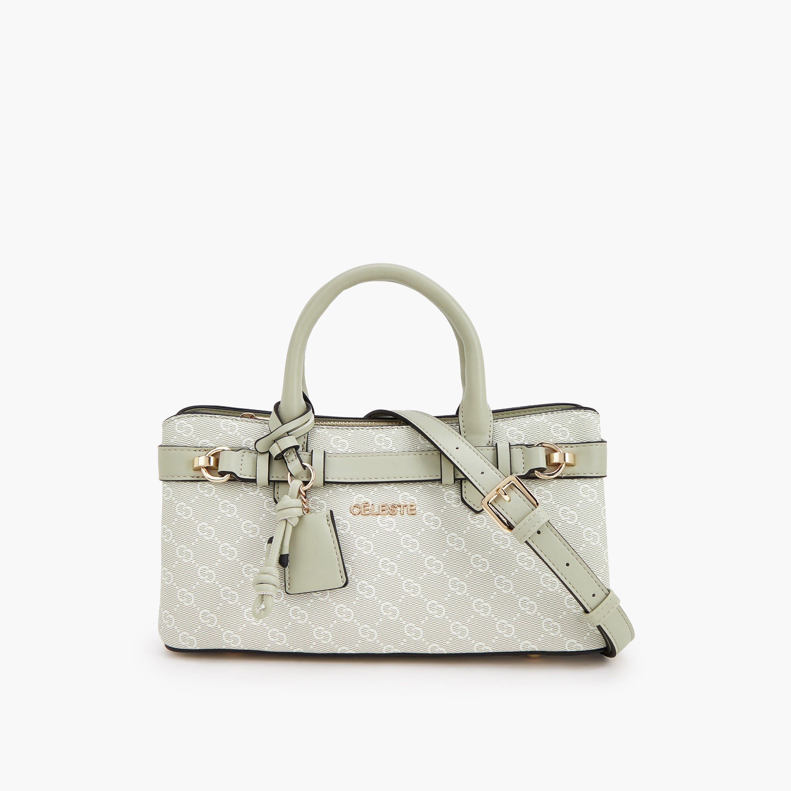 Celeste Monogram Print Tote Bag with Detachable Strap-women-bagsandwallets-handbags-image-1