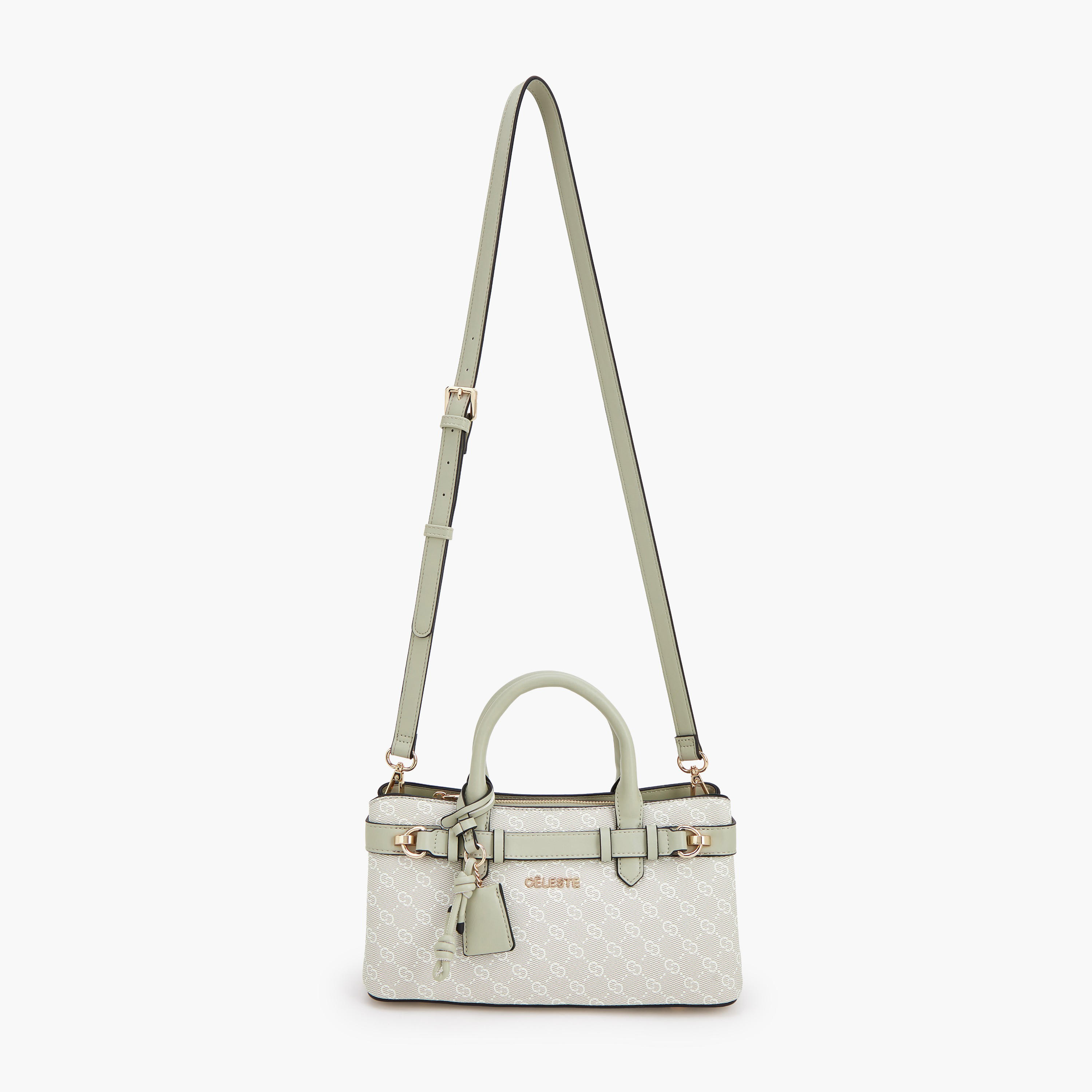 Celeste Monogram Print Tote Bag with Detachable Strap-women-bagsandwallets-handbags-image-2
