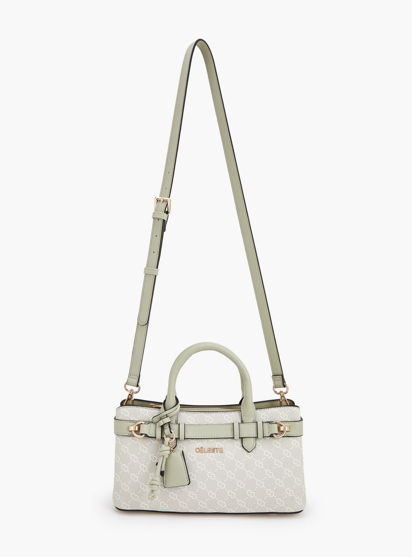 Celeste Monogram Print Tote Bag with Detachable Strap-women-bagsandwallets-handbags-image-2