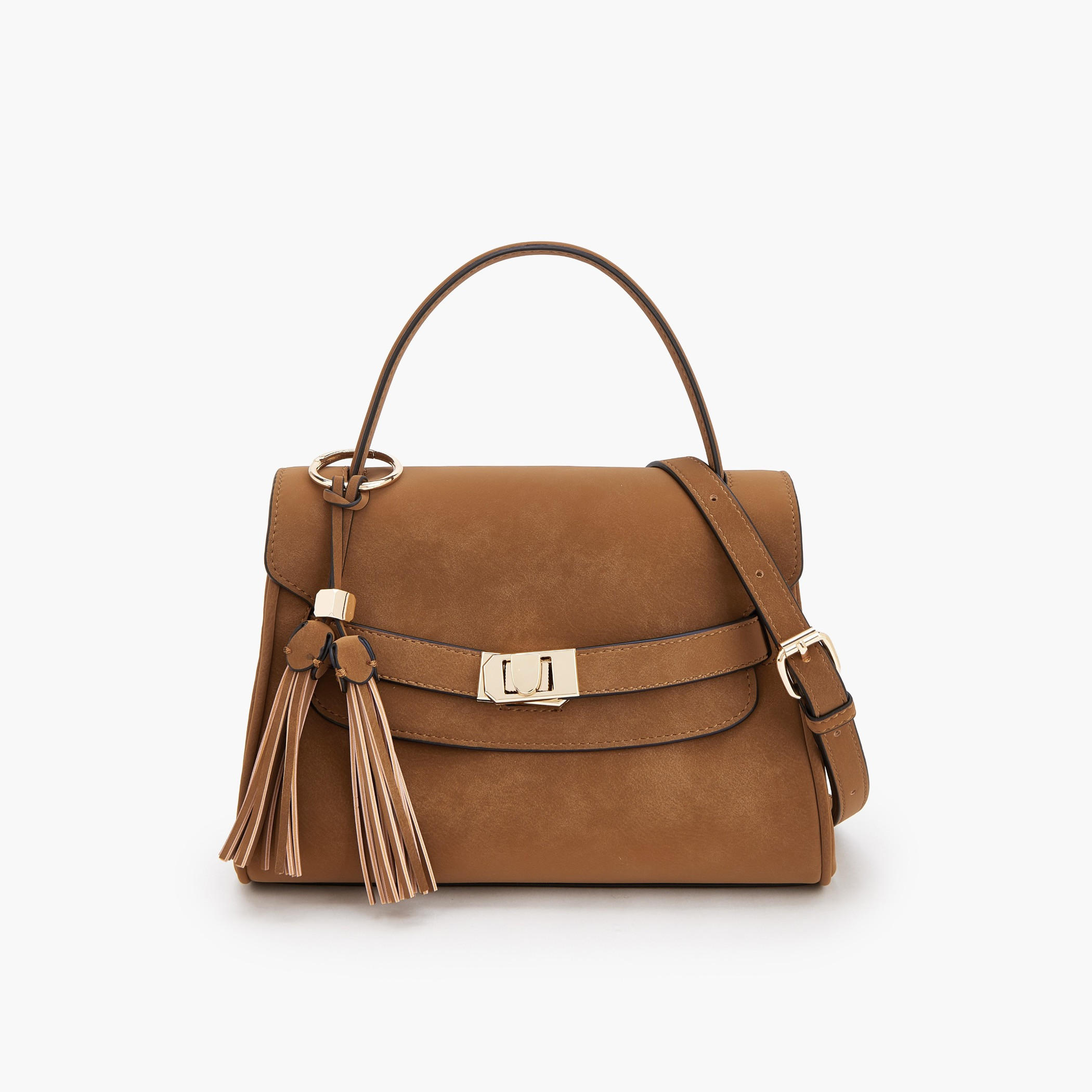 شنطة ساتشيل بدلاية شراشيب ونقوش مونوجرام بارزة الملمس من سيليست-women-bagsandwallets-handbags-image-1