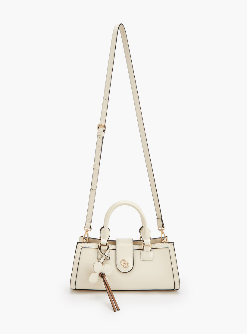 Celeste Solid Tote Bag with Floral Charm-women-bagsandwallets-handbags-image-2