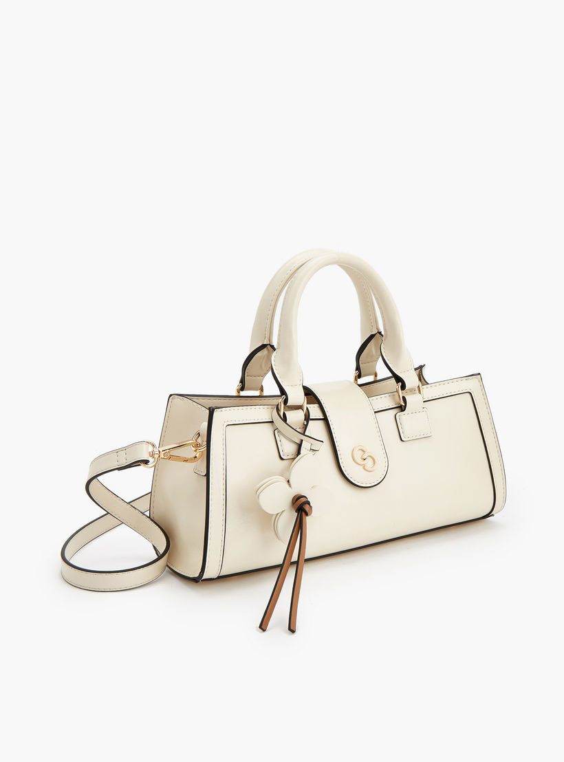 Celeste Solid Tote Bag with Floral Charm-women-bagsandwallets-handbags-image-3