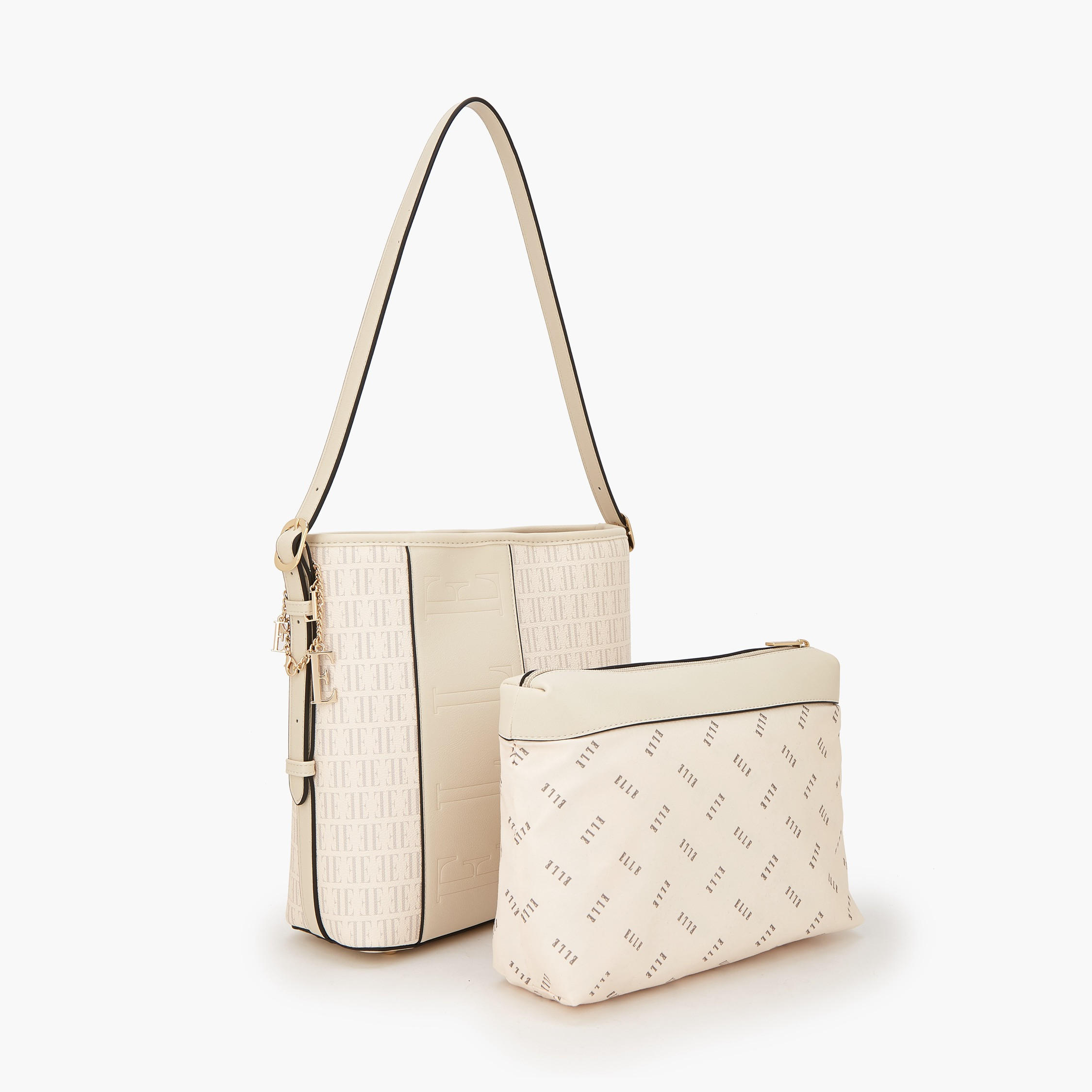 شنطة كتف بطبعة مونوجرام مع شنطة صغيرة من إيل-women-bagsandwallets-handbags-image-7