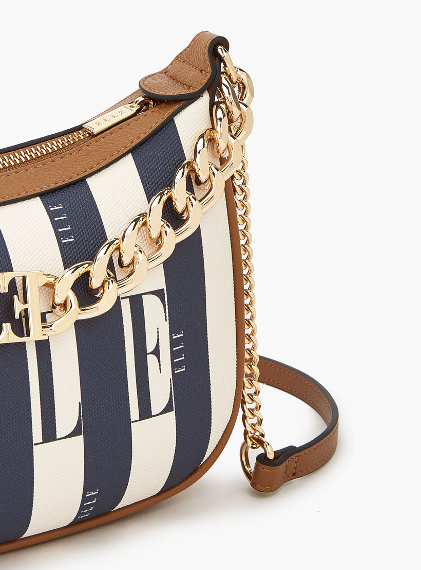 Elle Safiano Striped Crossbody Bag with Chain Accent-women-bagsandwallets-handbags-image-4