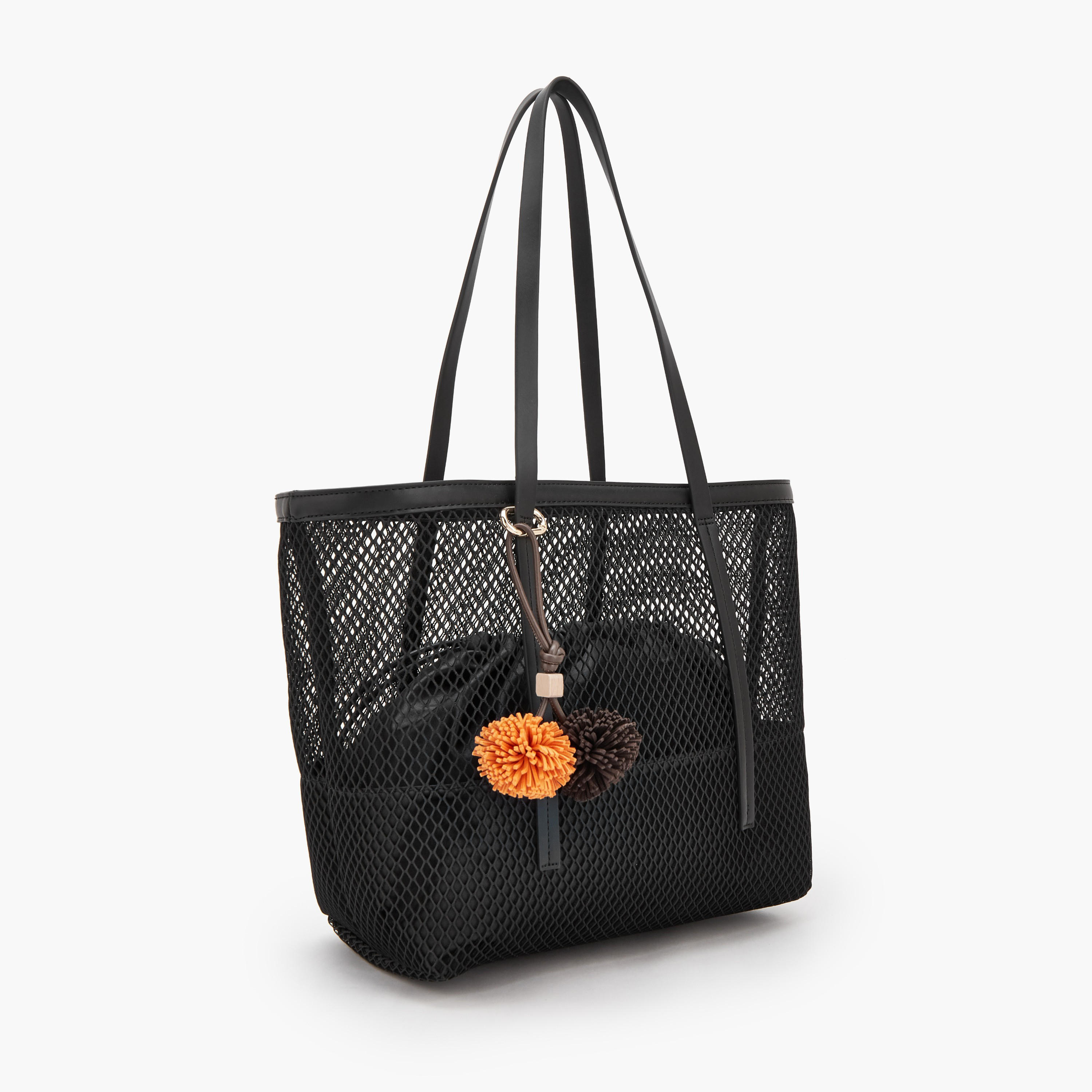 Celeste Textured Shopper Bag with Drawstring Pouch-women-bagsandwallets-handbags-image-3