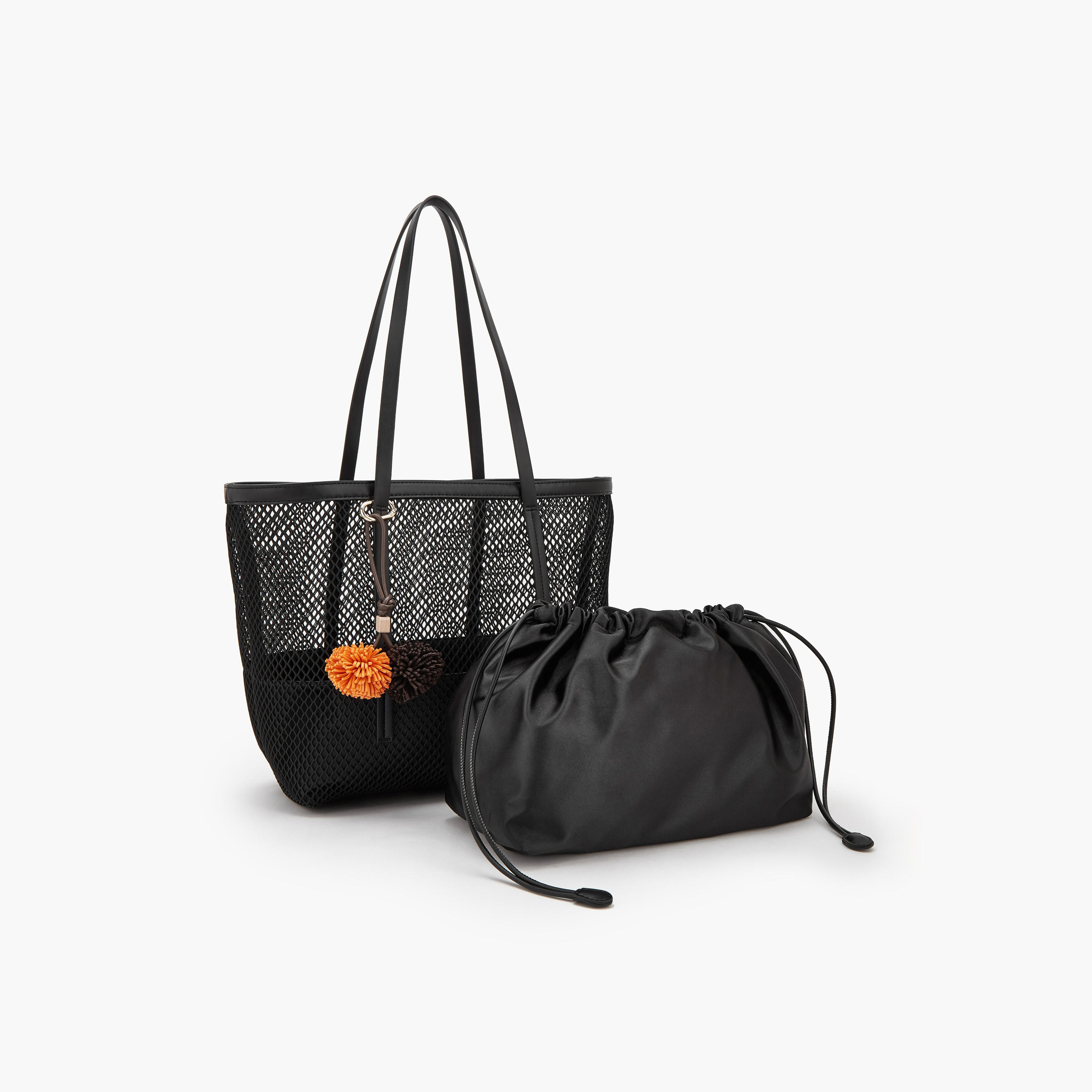 Celeste Textured Shopper Bag with Drawstring Pouch-women-bagsandwallets-handbags-image-7