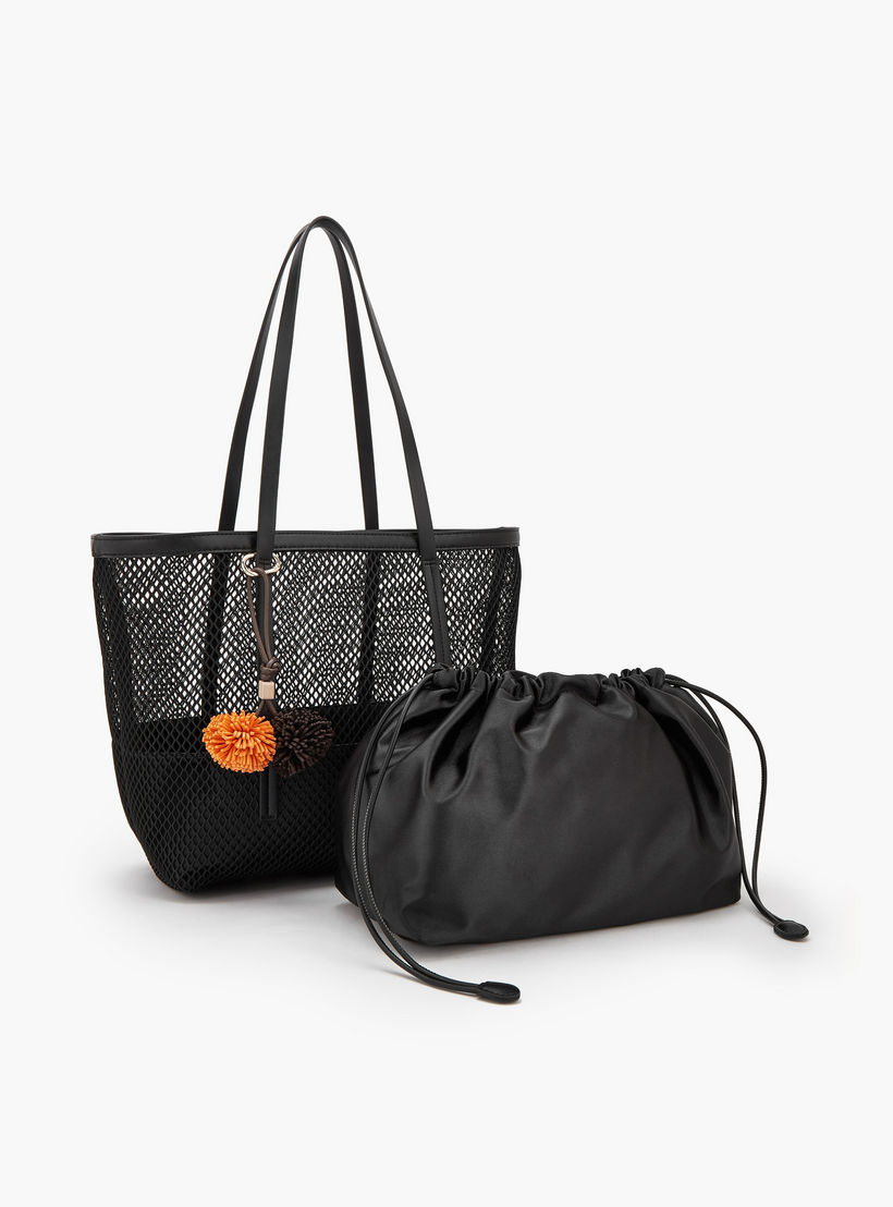 Celeste Textured Shopper Bag with Drawstring Pouch-women-bagsandwallets-handbags-image-7