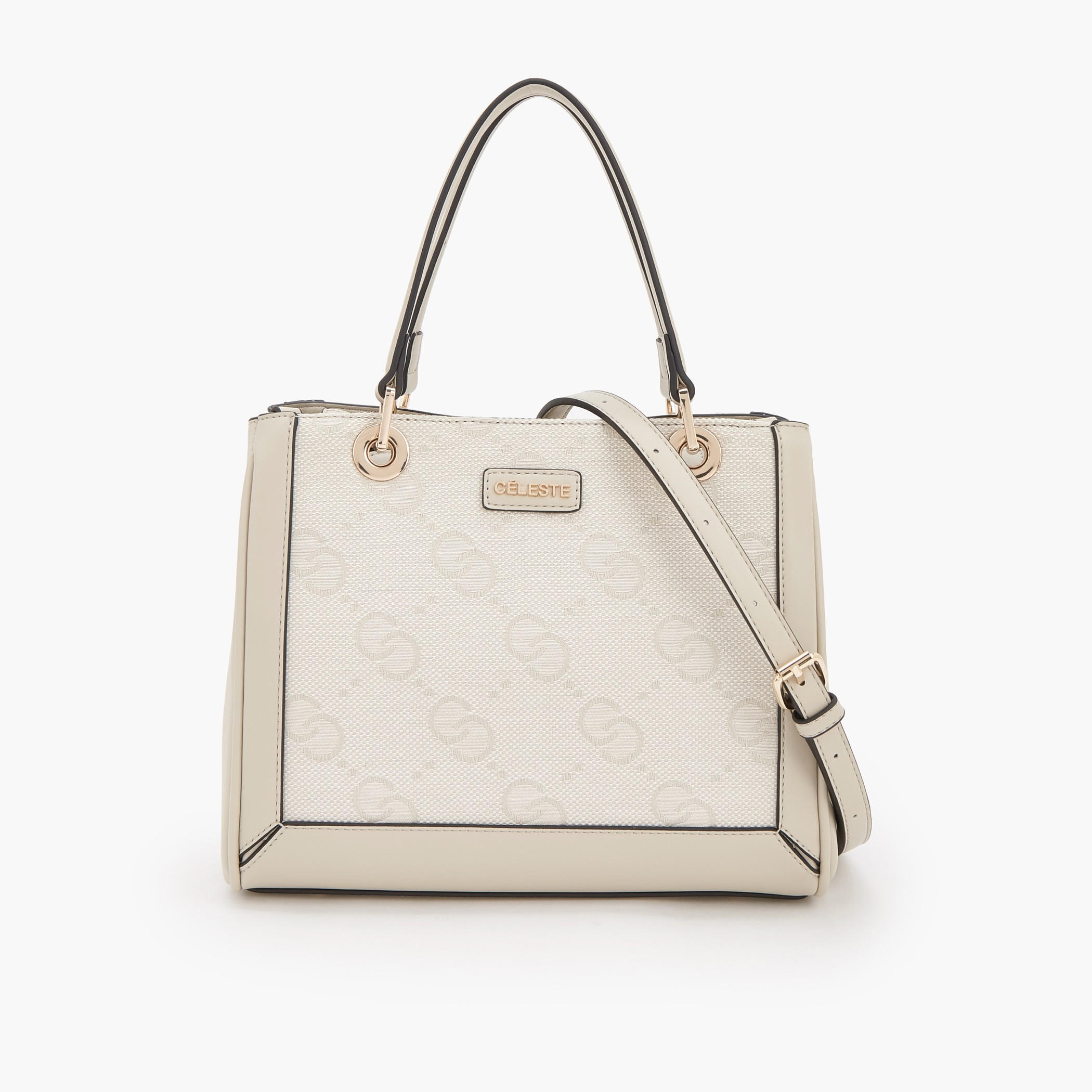 Celeste Textured Tote Bag with Detachable Strap-women-bagsandwallets-handbags-image-1