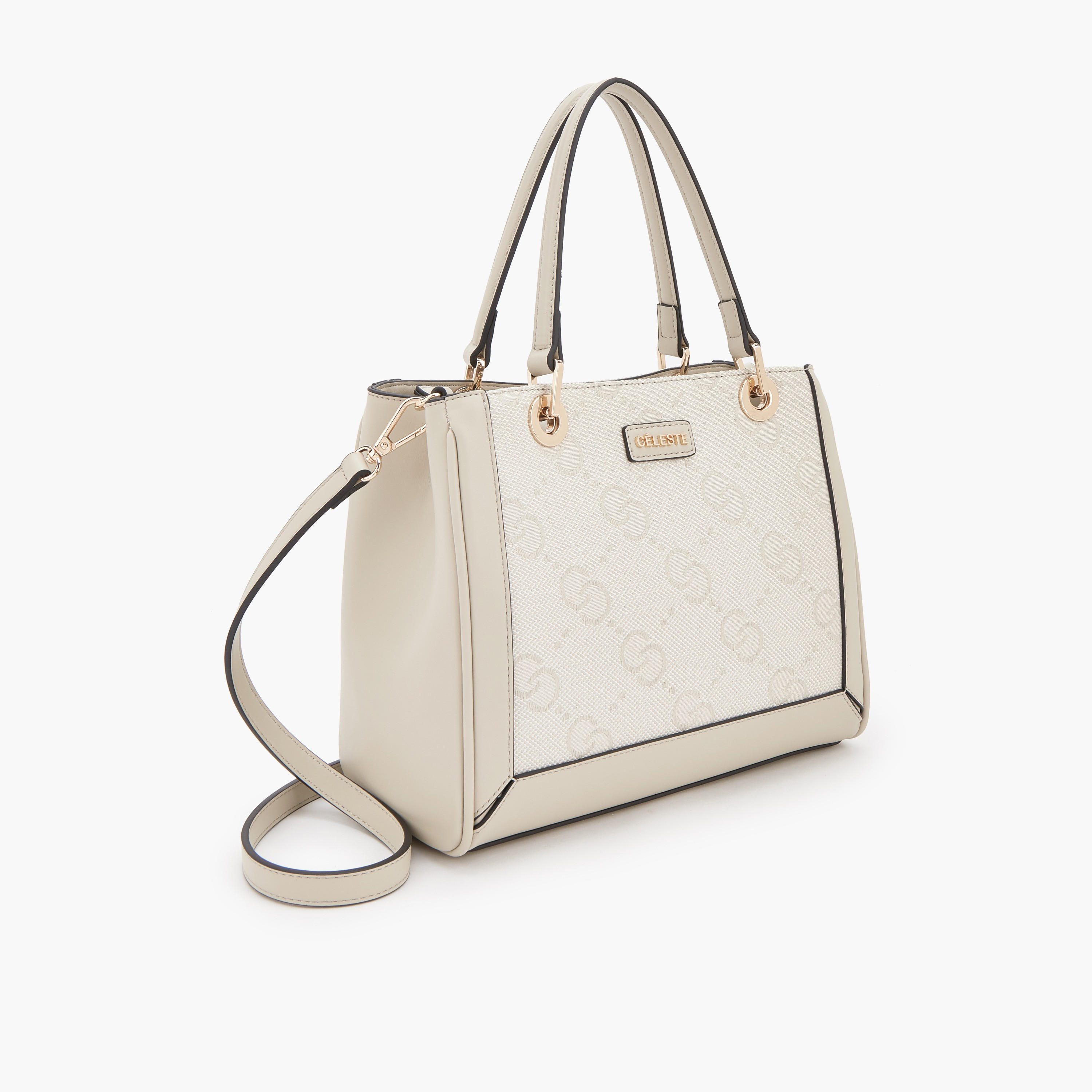 Celeste Textured Tote Bag with Detachable Strap-women-bagsandwallets-handbags-image-3