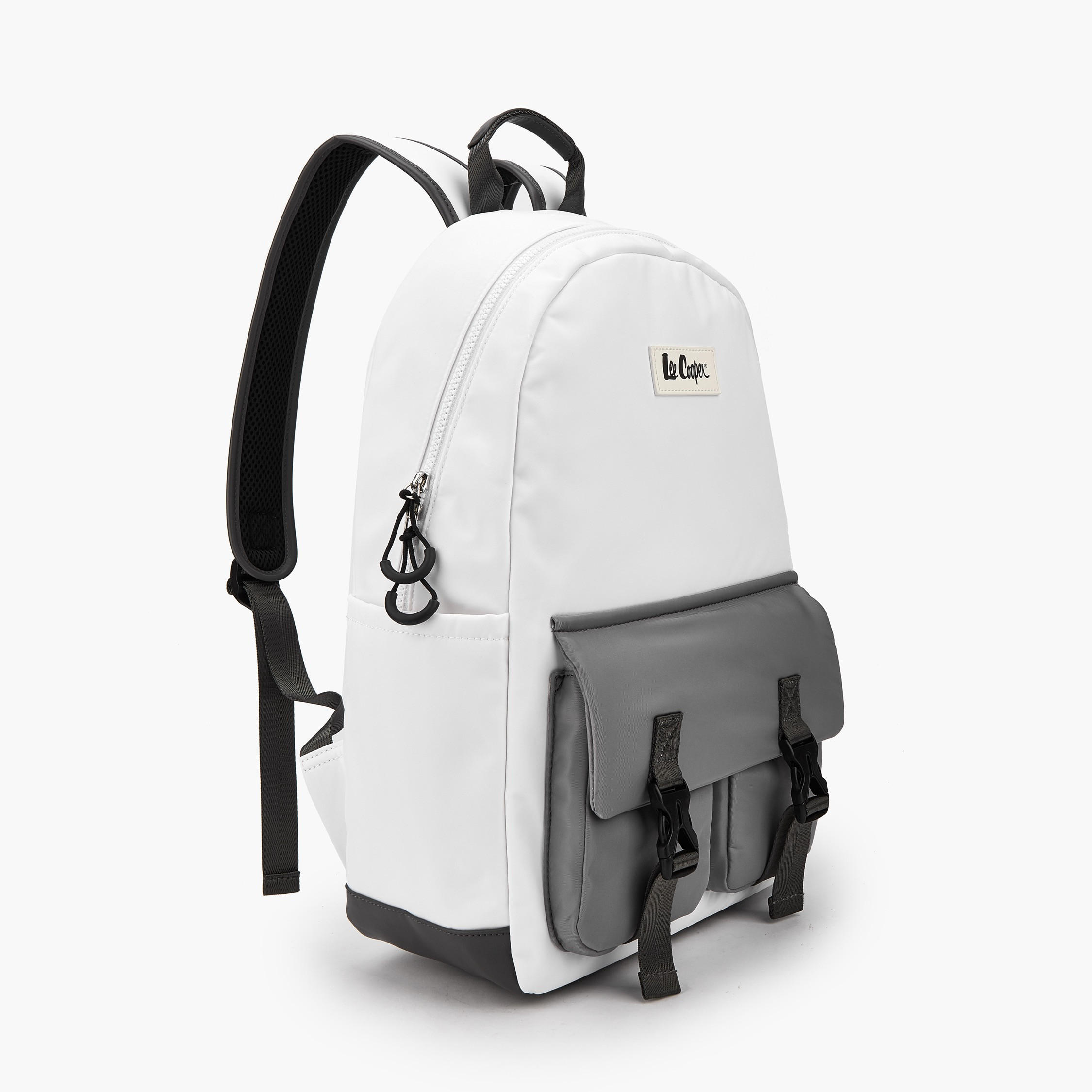 Lee Cooper Solid Textile Backpack with Adjustable Straps-women-bagsandwallets-backpacks-image-2