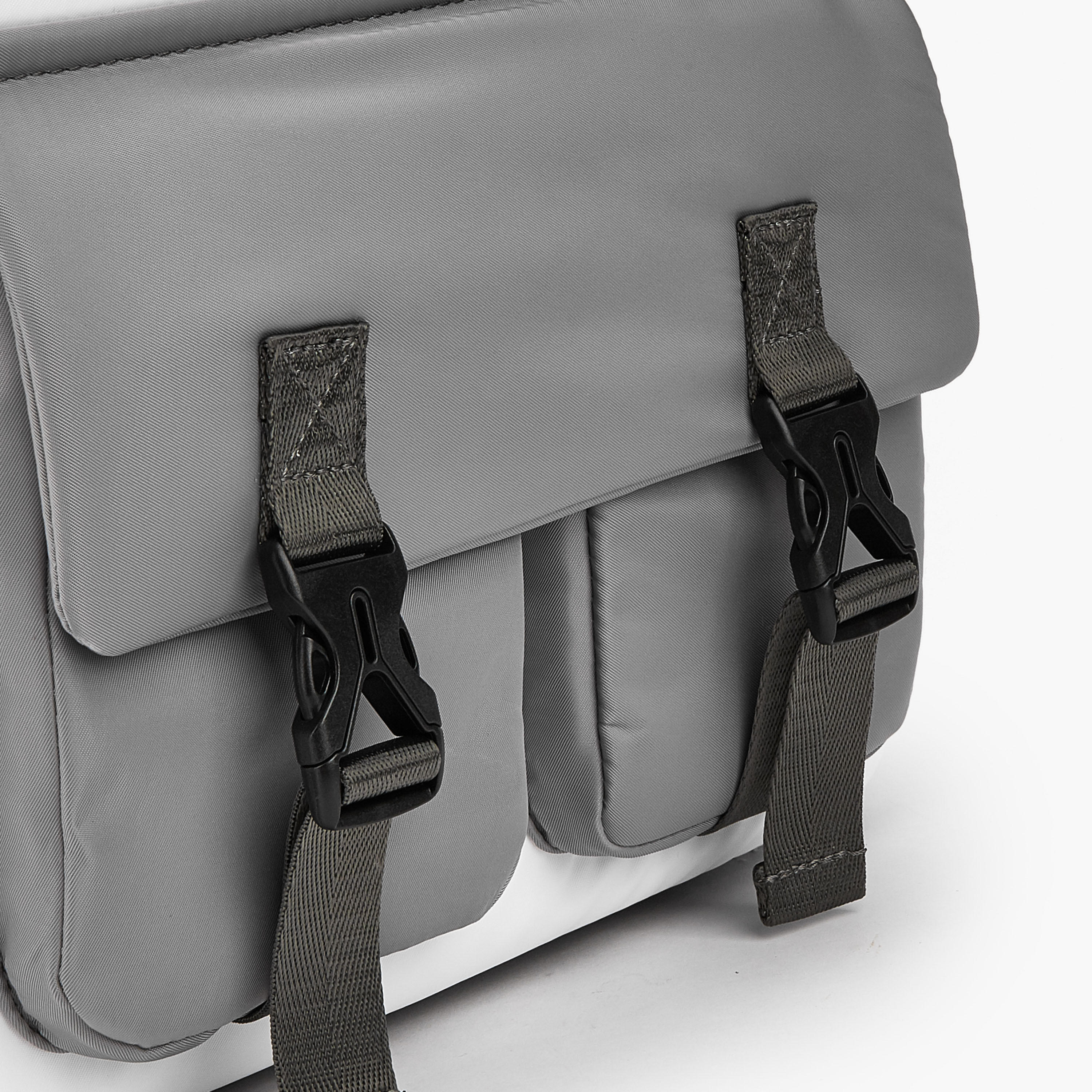 Lee Cooper Solid Textile Backpack with Adjustable Straps-women-bagsandwallets-backpacks-image-3
