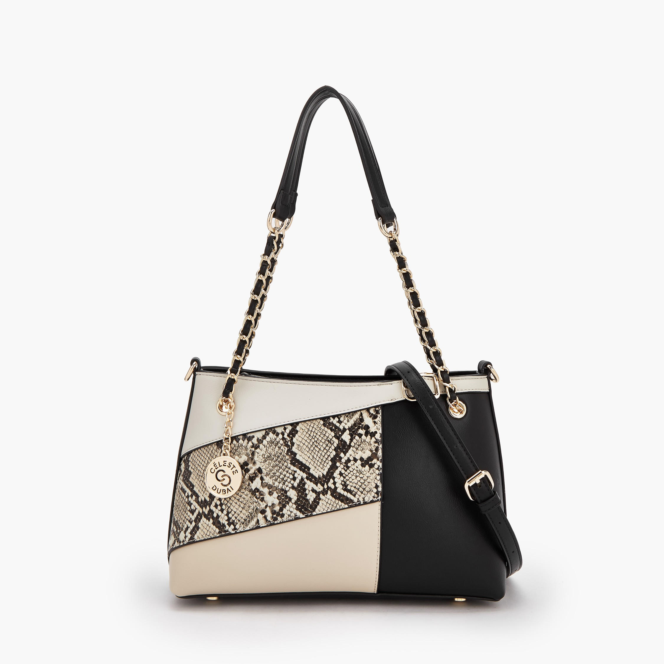 Celeste Panelled Shoulder Bag with Detachable Strap-women-bagsandwallets-handbags-image-1