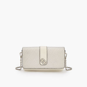 Celeste Monogram Print Sling Bag with Detachable Chain Strap-women-image-1