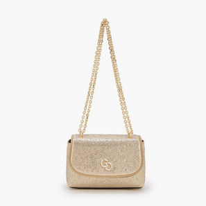 Celeste Embellished Sling Bag with Chain Strap-women-image-1