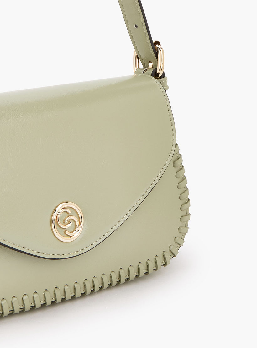 شنطة كتف بزر إغلاق وتفاصيل مغرزة من سيليست-women-bagsandwallets-handbags-image-3