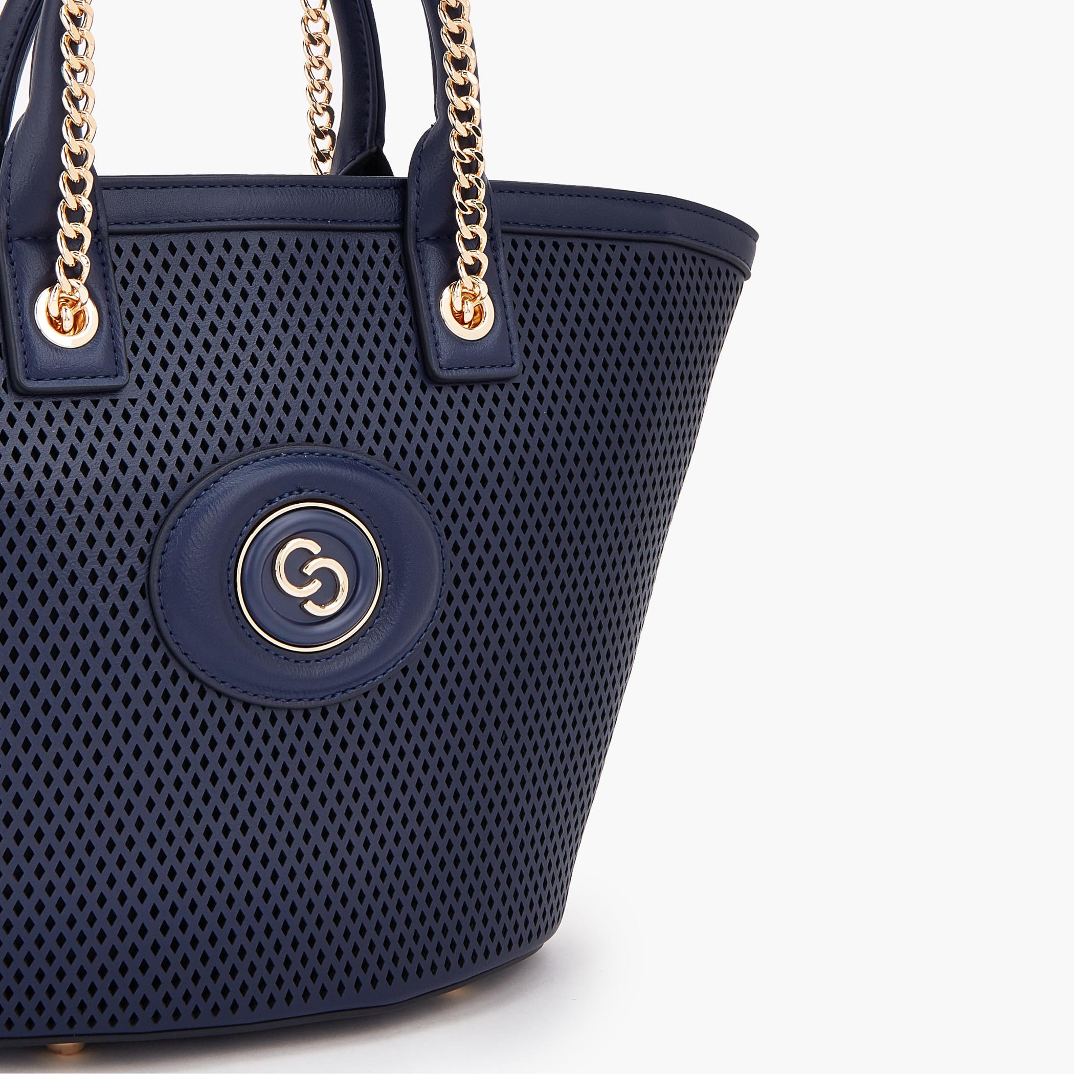 Celeste Textured Tote Bag with Chain Strap-women-bagsandwallets-handbags-image-3