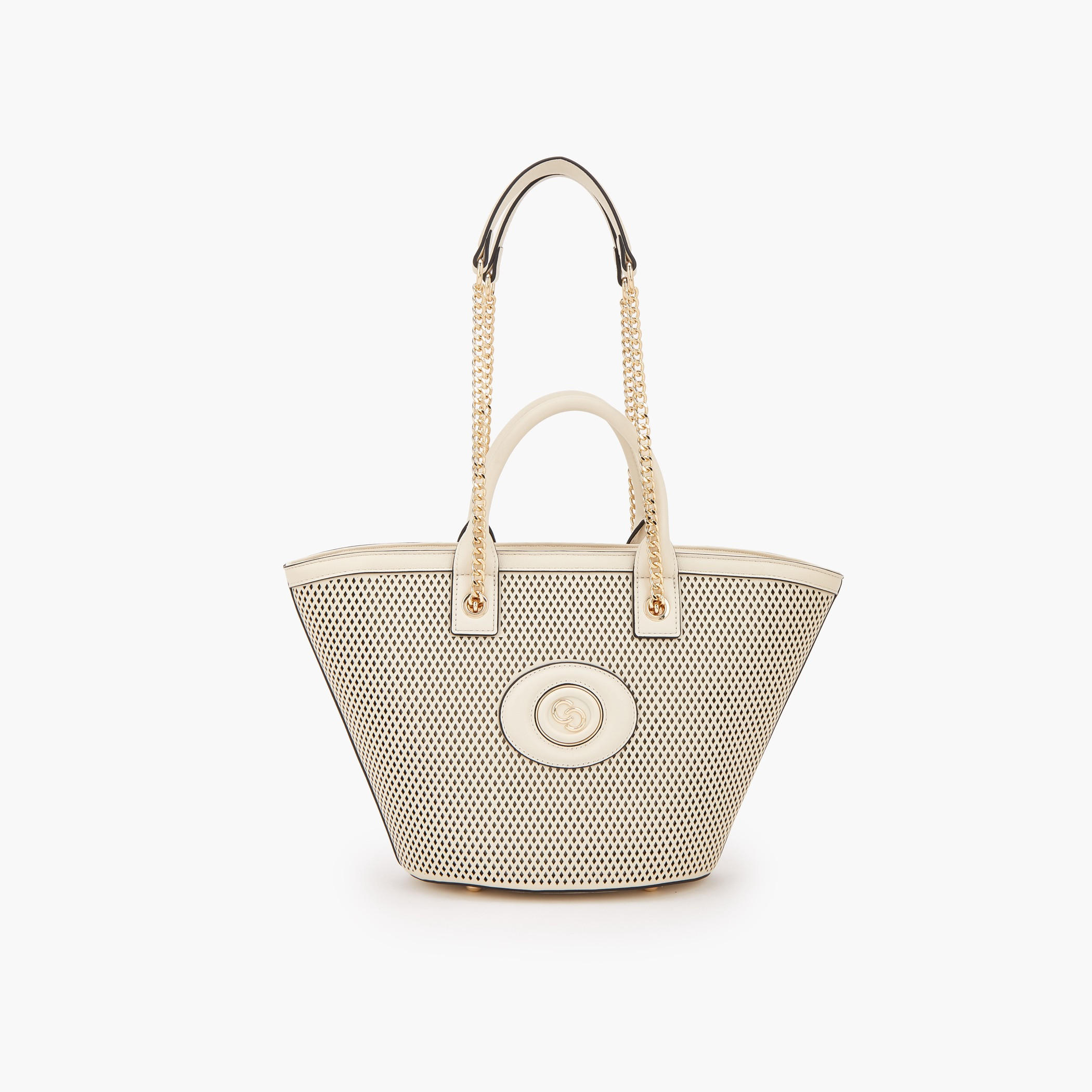 Celeste Textured Tote Bag with Chain Strap-women-bagsandwallets-handbags-image-1