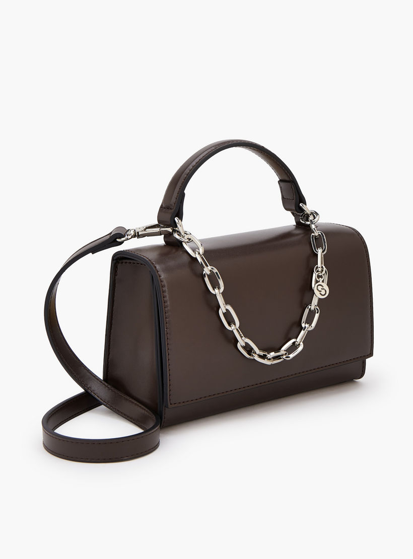 Celeste Solid Satchel Bag with Chain Detail-women-bagsandwallets-handbags-image-3