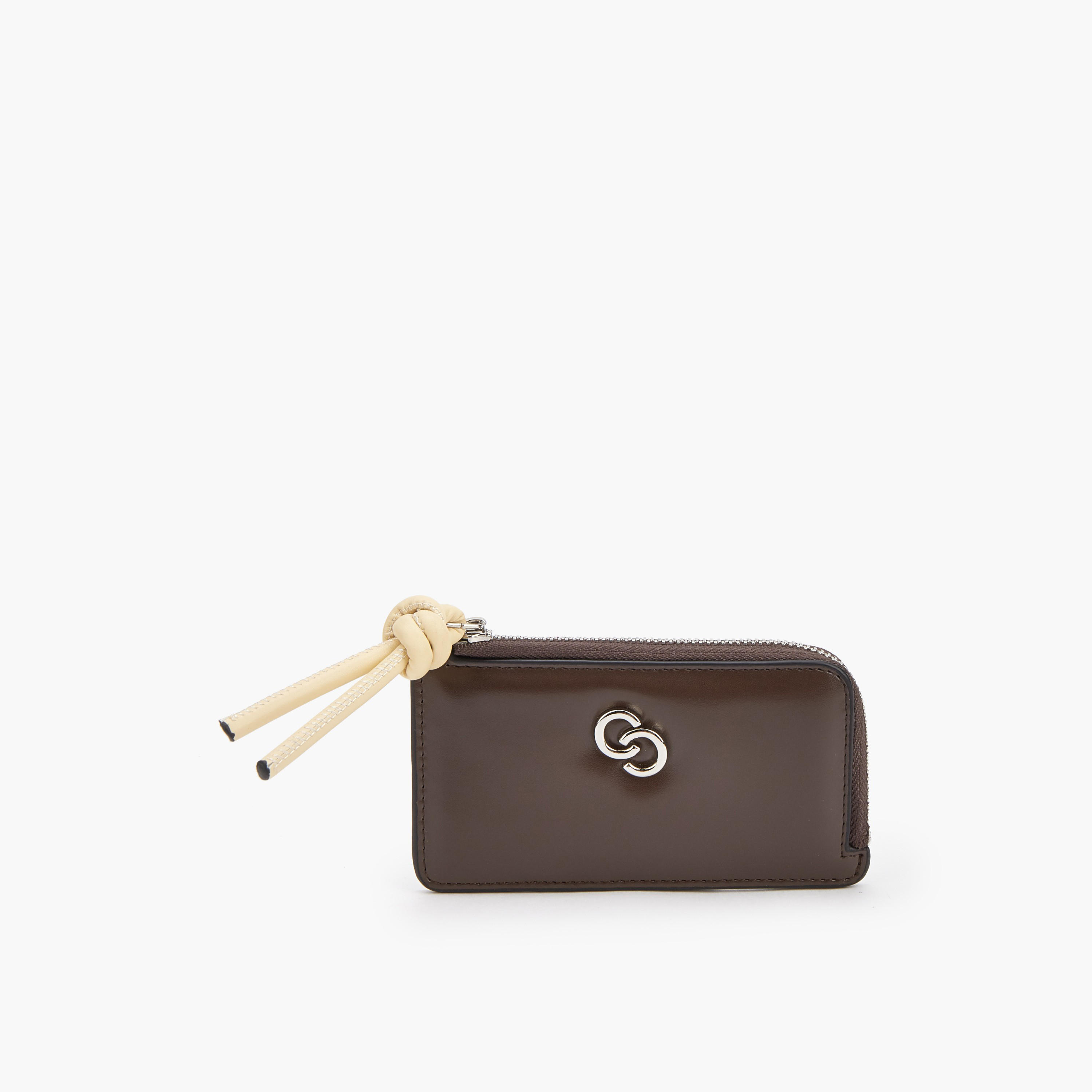 محفظة بتزيينات شعار وسحاب إغلاق من سيليست-women-bagsandwallets-wallets-image-1