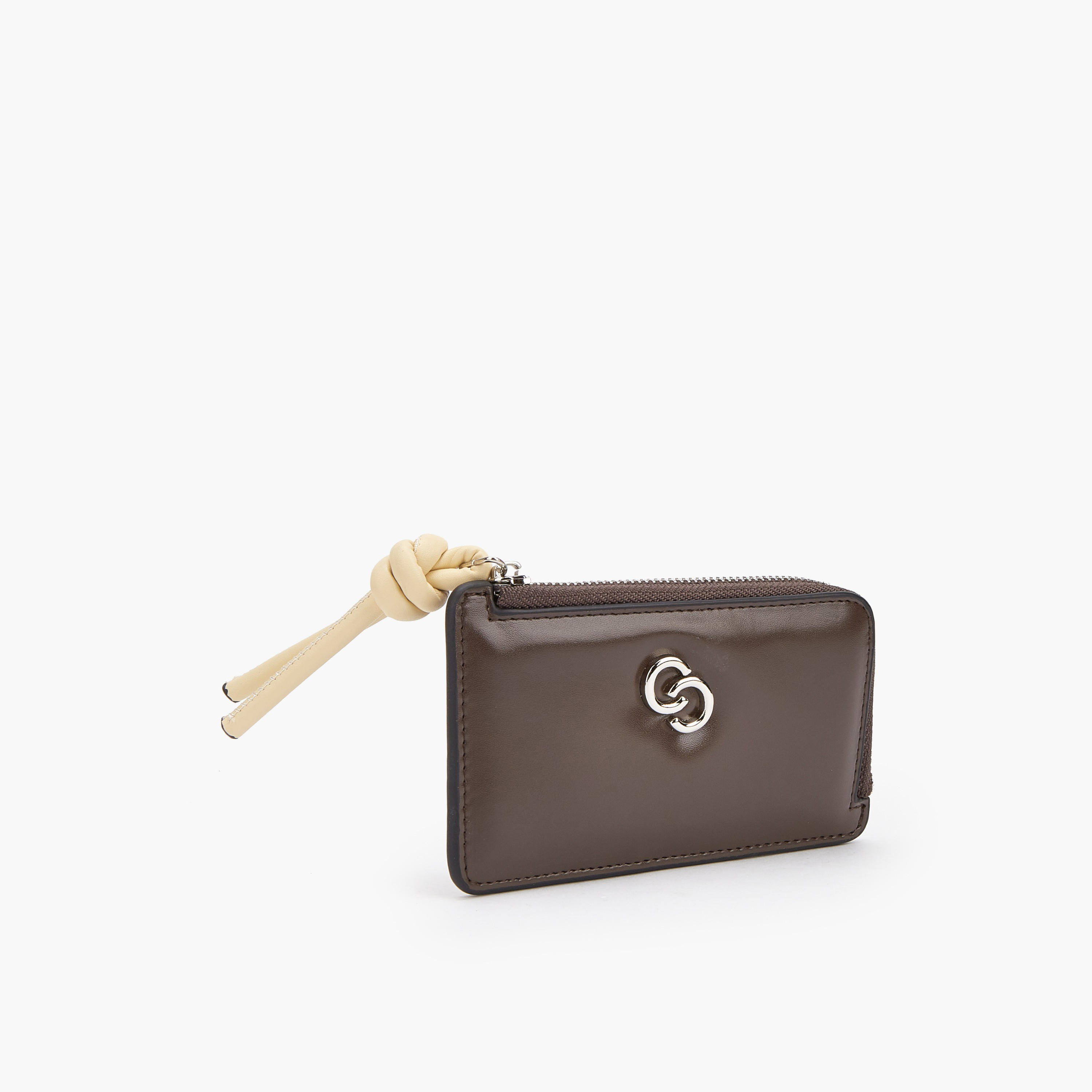 محفظة بتزيينات شعار وسحاب إغلاق من سيليست-women-bagsandwallets-wallets-image-3