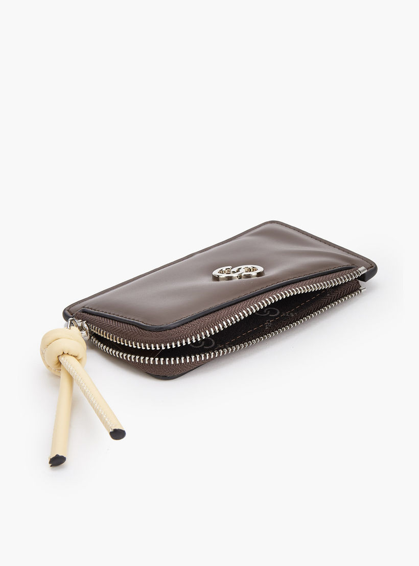 محفظة بتزيينات شعار وسحاب إغلاق من سيليست-women-bagsandwallets-wallets-image-6