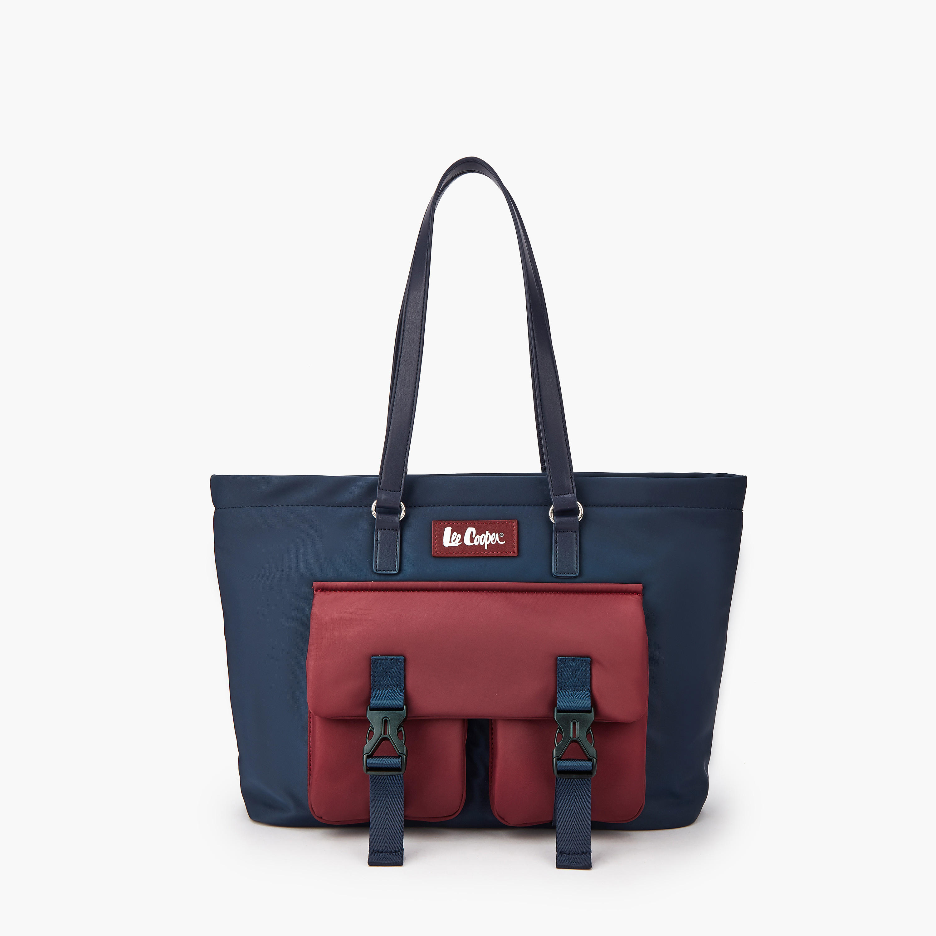 Lee Cooper Colourblock Tote Bag with Handles-women-bagsandwallets-handbags-image-1