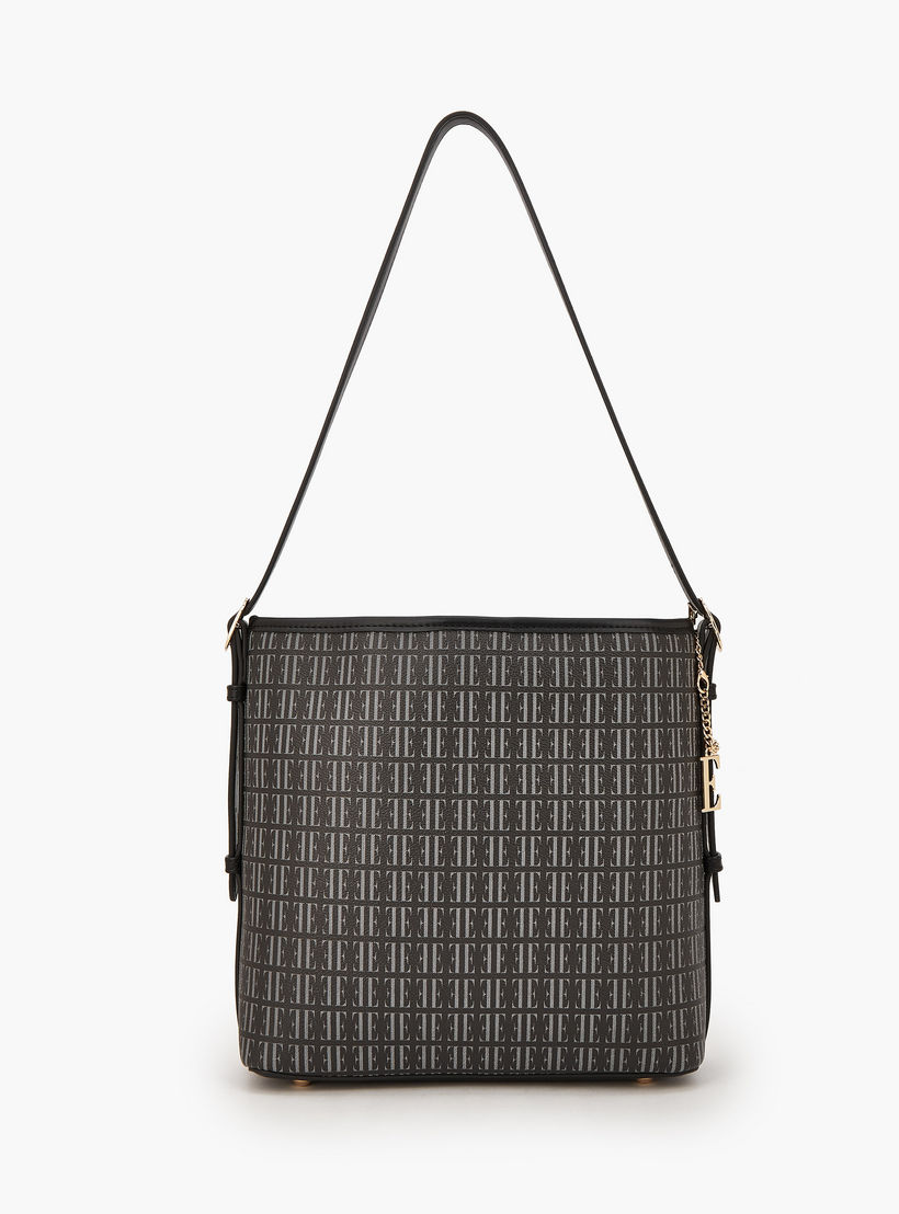 Elle Monogram Print Shoulder Bag with Pouch-women-bagsandwallets-handbags-image-6