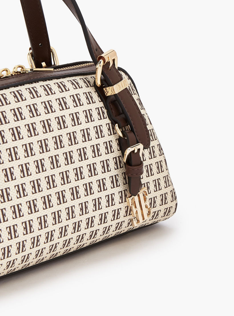 Elle Monogram Print Tote Bag with Zip Closure-women-bagsandwallets-handbags-image-4