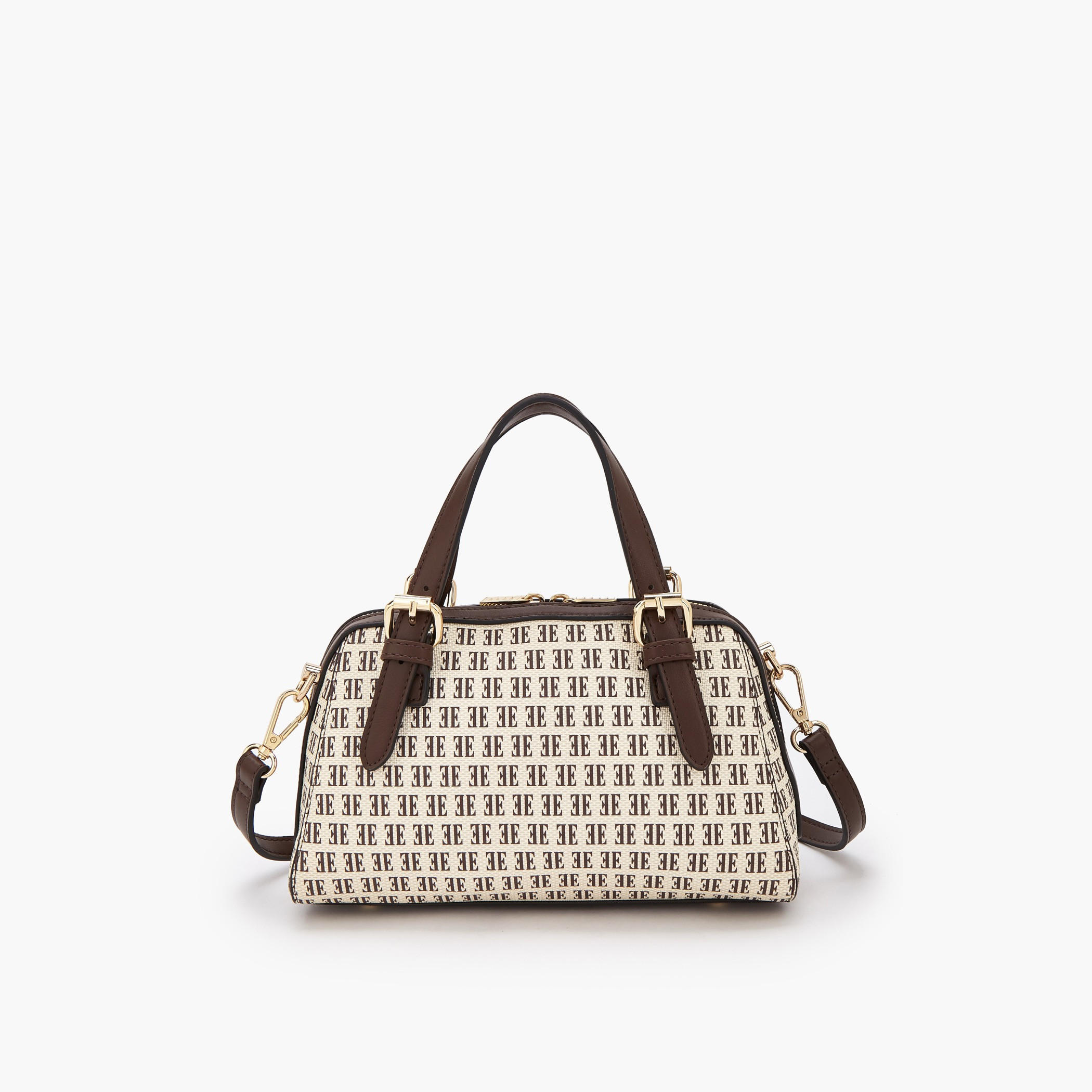 Elle Monogram Print Tote Bag with Zip Closure-women-bagsandwallets-handbags-image-5