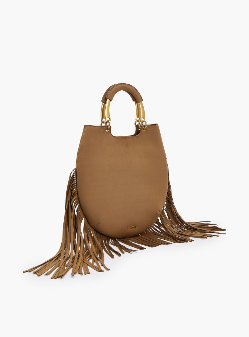 شنطة توت بتفاصيل شراريب ومقبض مزدوج من سيليست-women-bagsandwallets-handbags-image-3