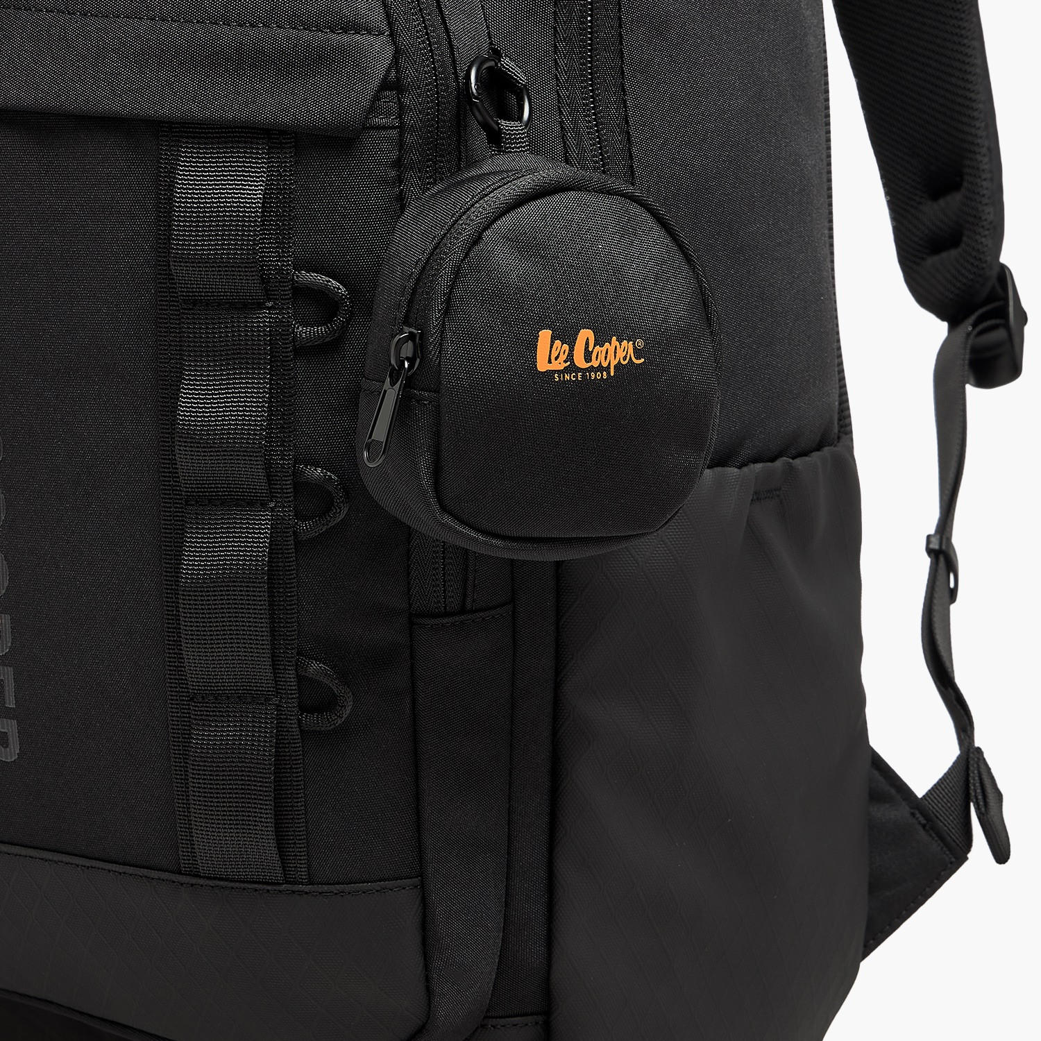 Lee Cooper Logo Print Backpack for Kids 13 Years+ with Padded Shoulder Straps-boys-accessories-bagsandbackpacks-image-2