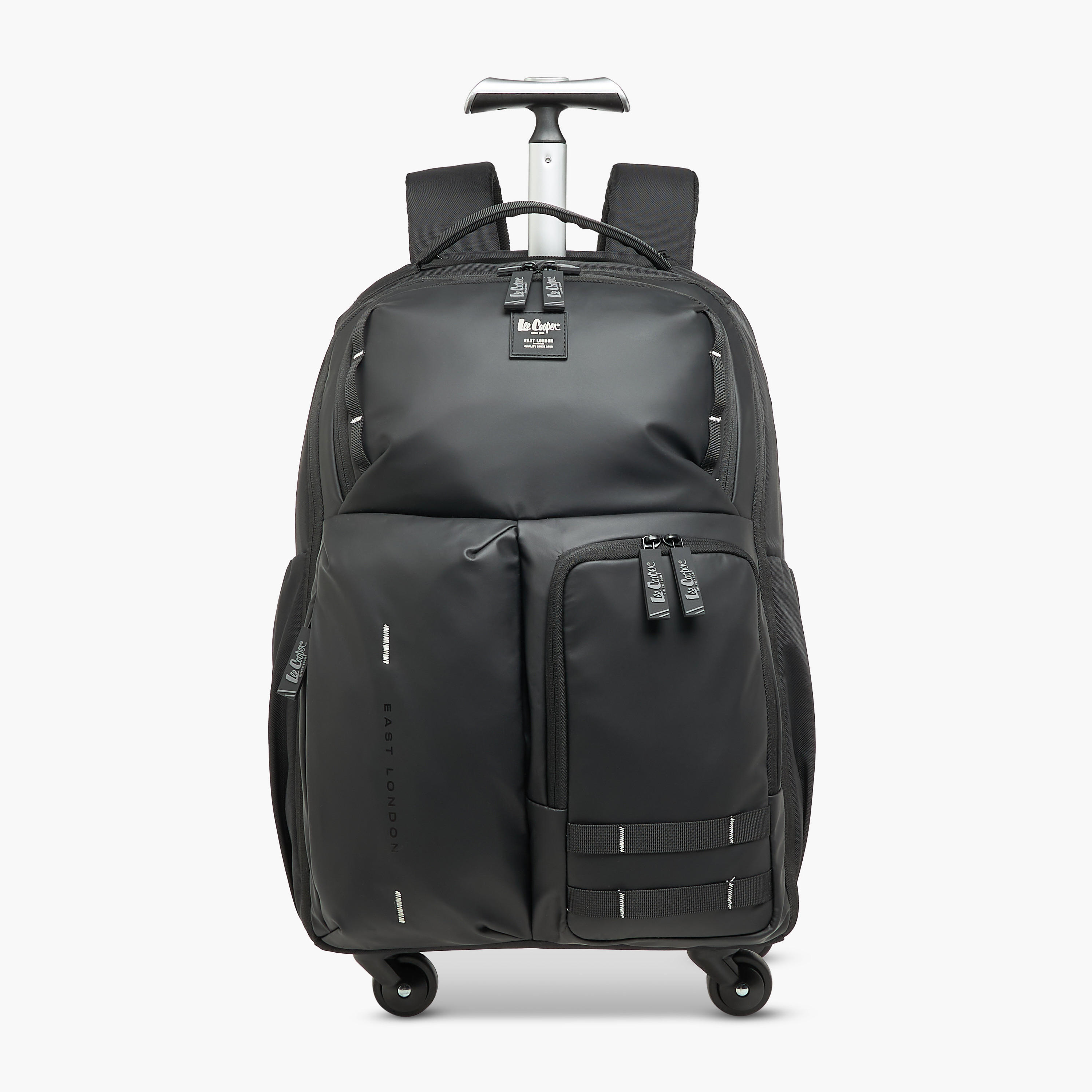 Lee Cooper Solid Trolley Bag for Kids 13 Years+ with Retractable Handle-school-bagsandbackpacks-trolleybags-image-1