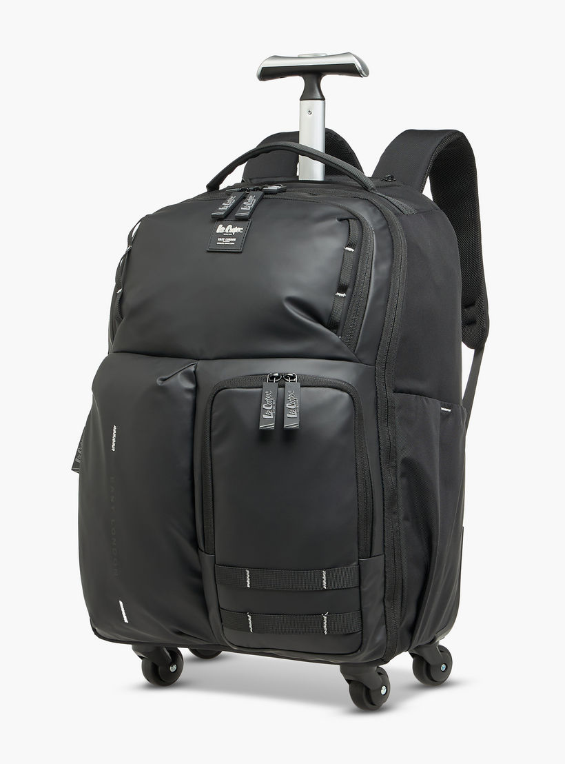 Lee Cooper Solid Trolley Bag for Kids 13 Years+ with Retractable Handle-school-bagsandbackpacks-trolleybags-image-2