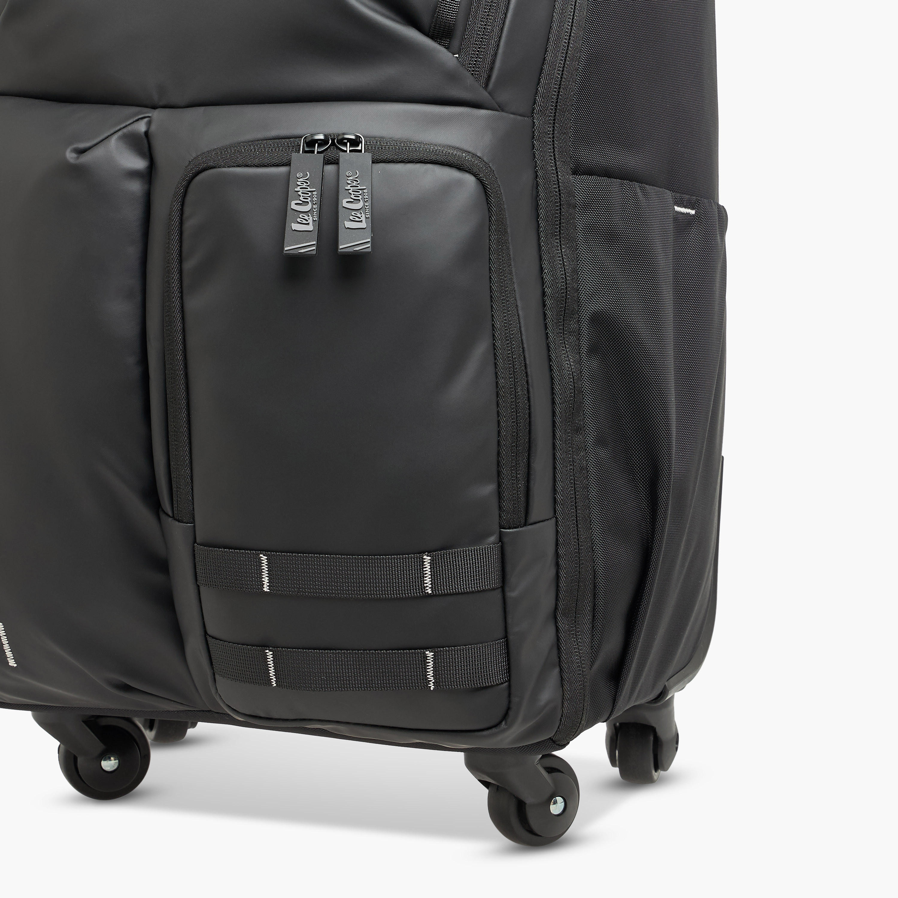Lee Cooper Solid Trolley Bag for Kids 13 Years+ with Retractable Handle-school-bagsandbackpacks-trolleybags-image-4