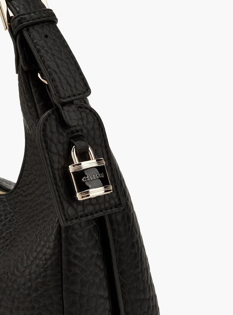 Celeste Textured Shoulder Bag with Adjustable Strap-women-bagsandwallets-handbags-image-5