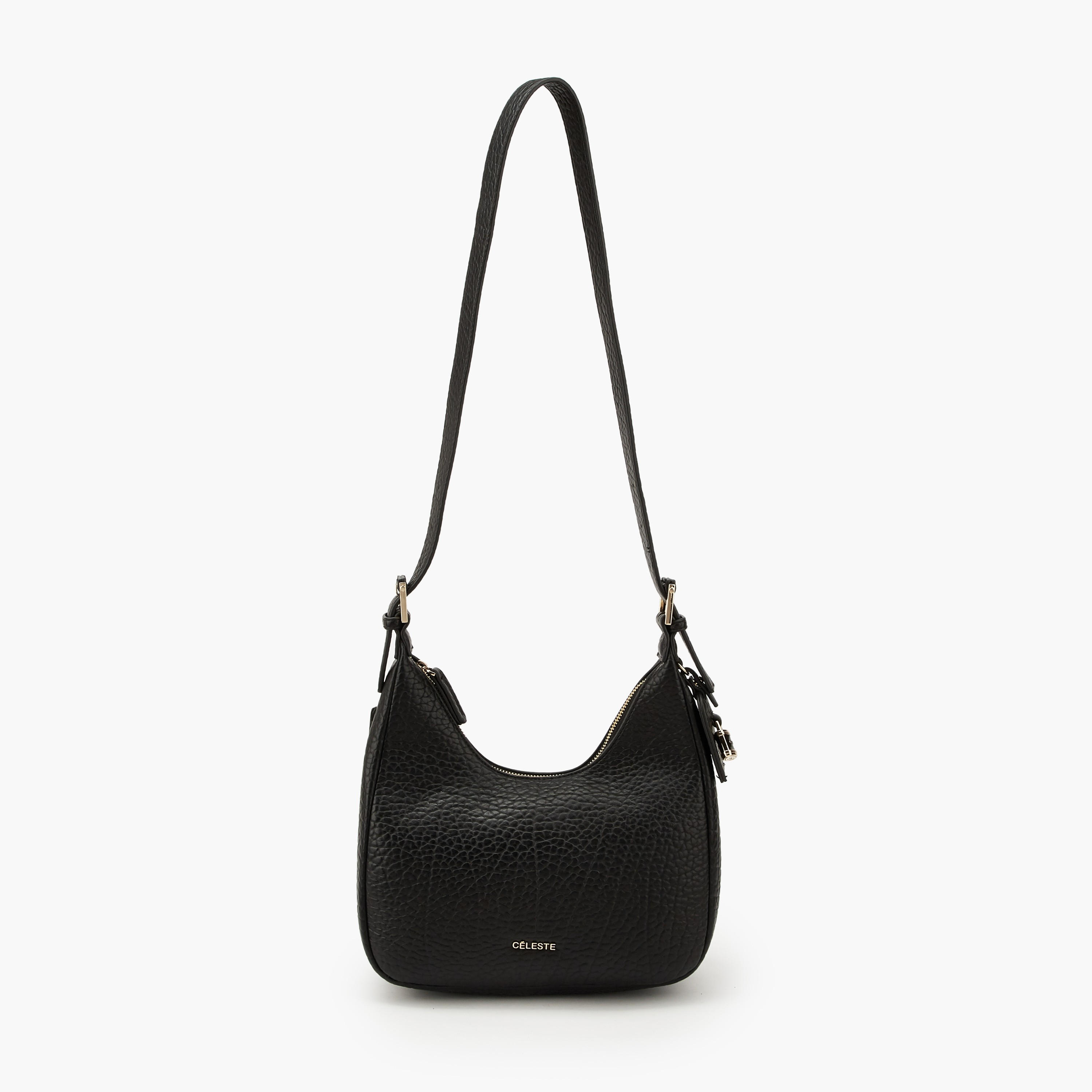 Celeste Textured Shoulder Bag with Adjustable Strap-women-bagsandwallets-handbags-image-2